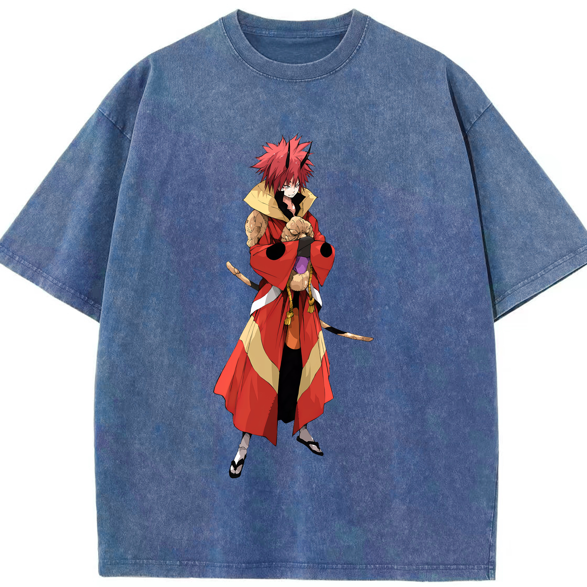 （画像用） 転スラ Regarding Reincarnated to Slime 綿100% ヴィンテージ風 半袖Tシャツ（フロントプリント）