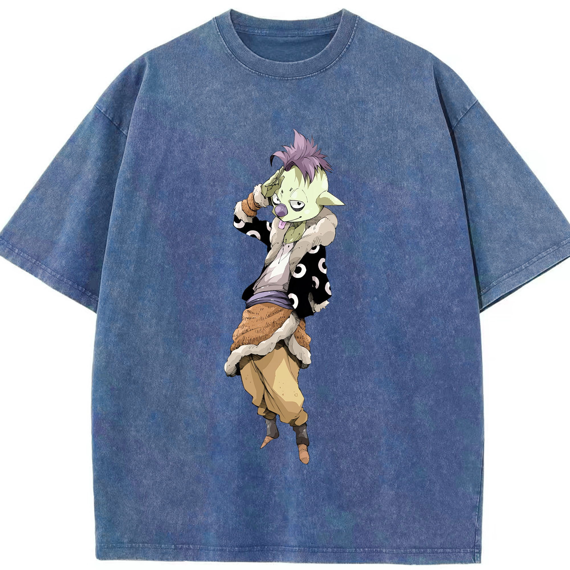 （画像用） 転スラ Regarding Reincarnated to Slime 綿100% ヴィンテージ風 半袖Tシャツ（フロントプリント）