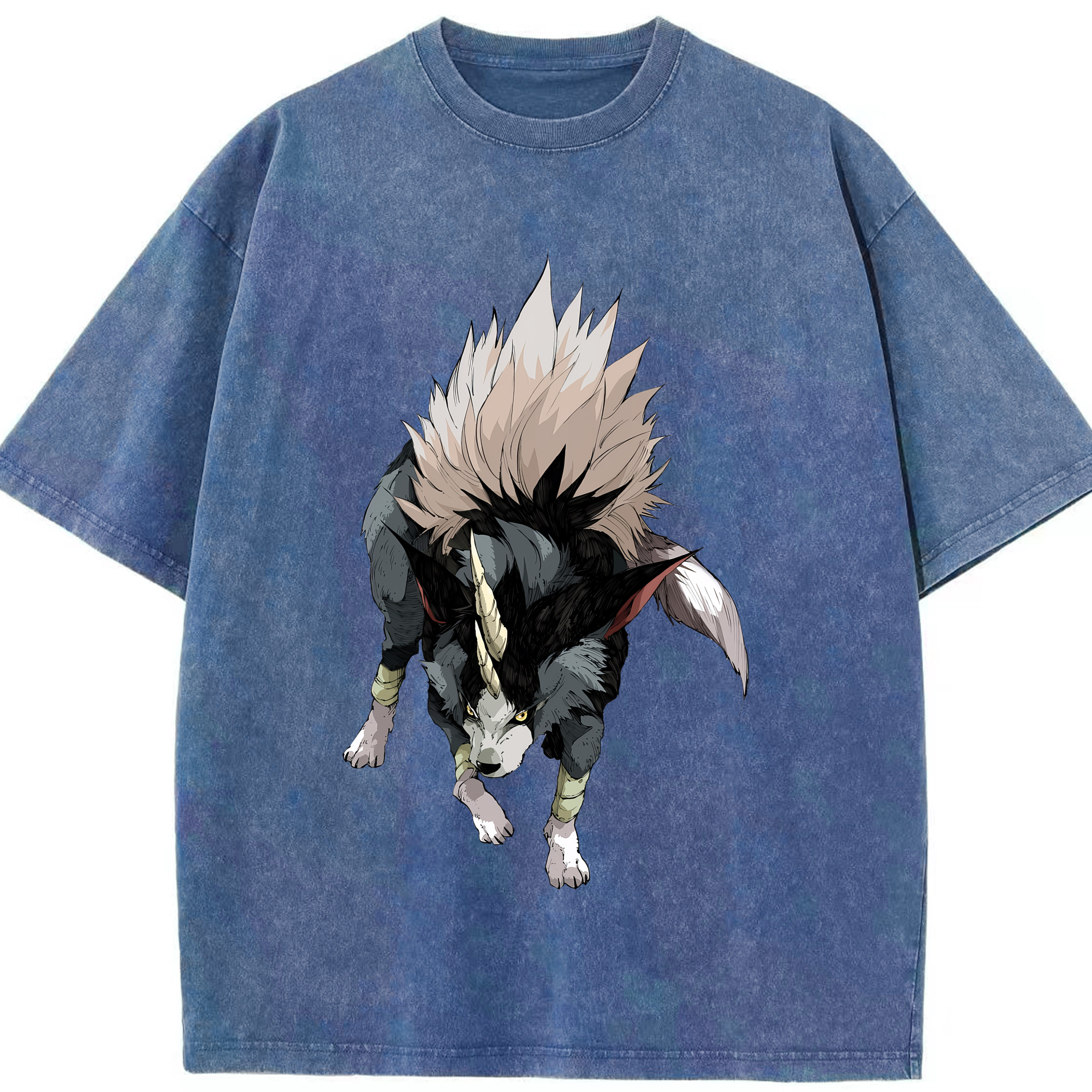 （画像用） 転スラ Regarding Reincarnated to Slime 綿100% ヴィンテージ風 半袖Tシャツ（フロントプリント）
