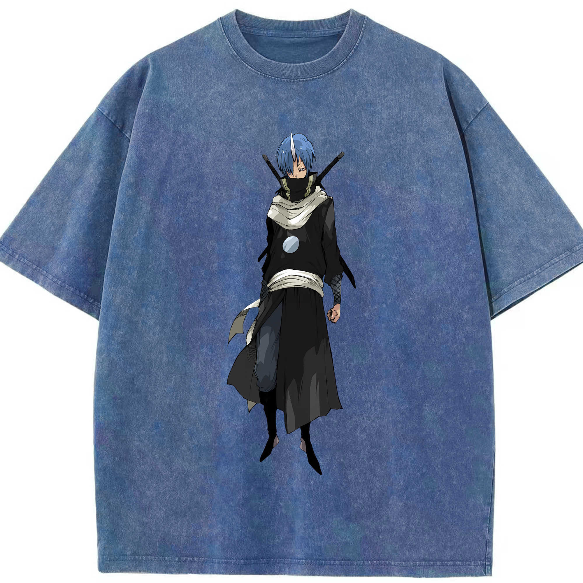 （画像用） 転スラ Regarding Reincarnated to Slime 綿100% ヴィンテージ風 半袖Tシャツ（フロントプリント）