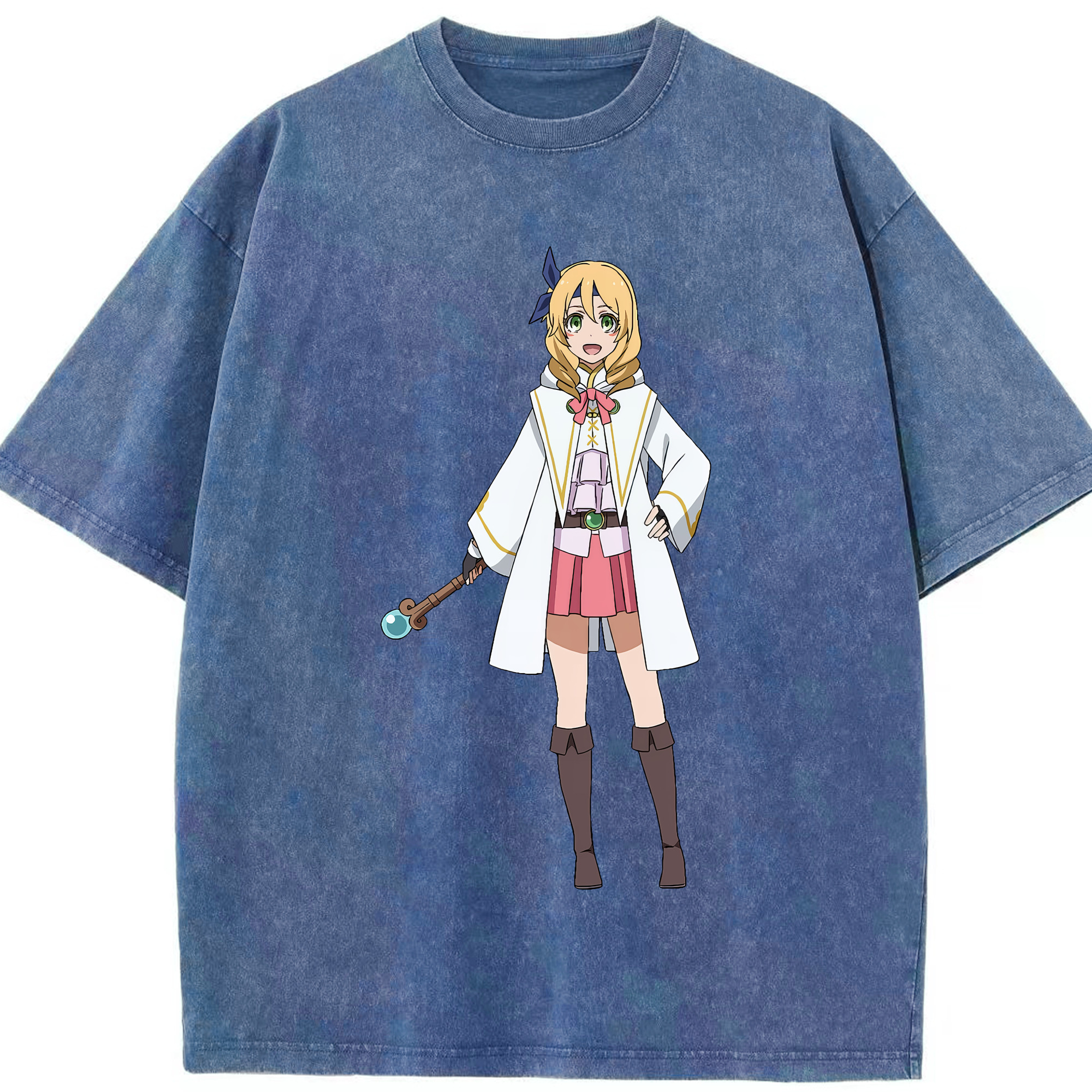 （画像用） 転スラ Regarding Reincarnated to Slime 綿100% ヴィンテージ風 半袖Tシャツ（フロントプリント）