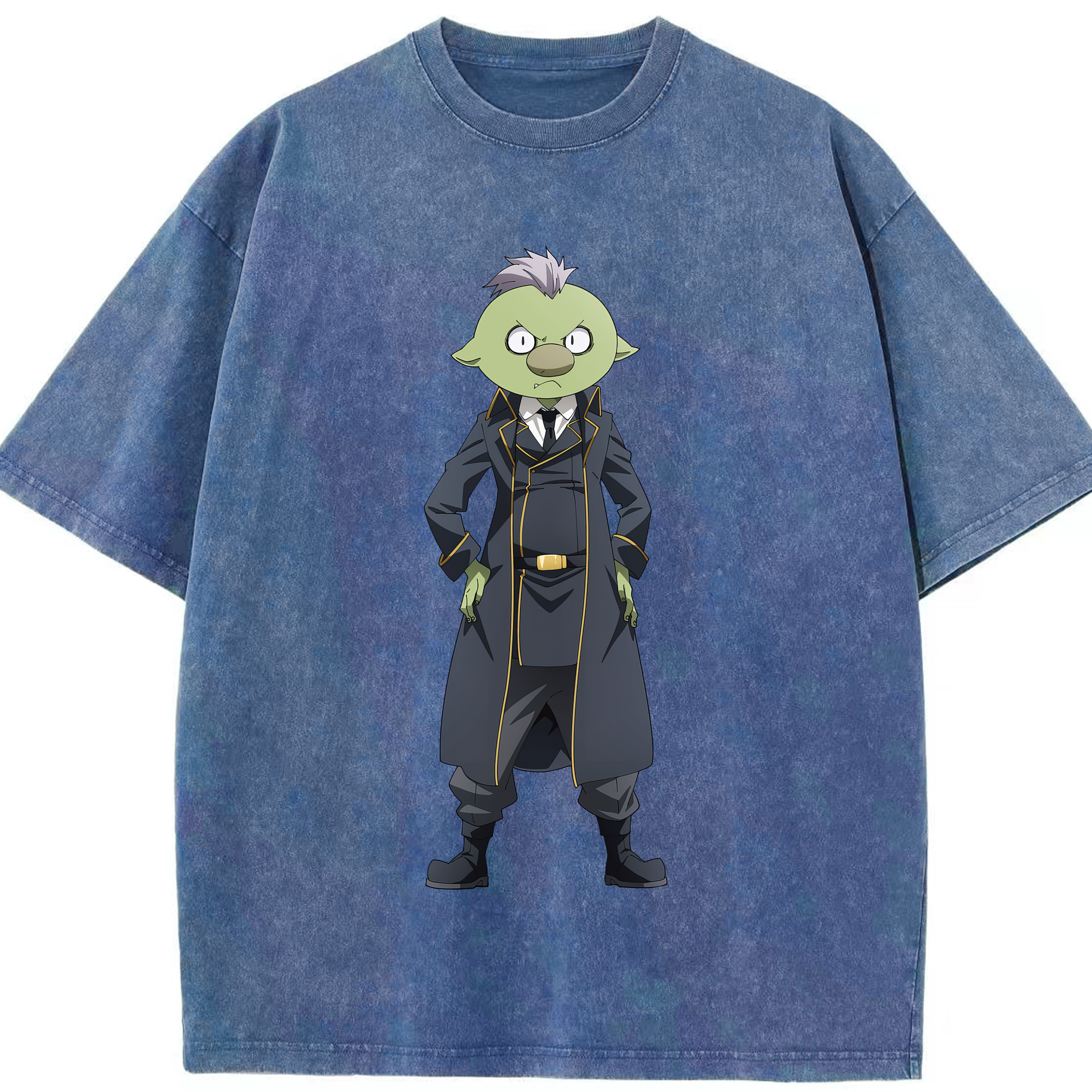 （画像用） 転スラ Regarding Reincarnated to Slime 綿100% ヴィンテージ風 半袖Tシャツ（フロントプリント）