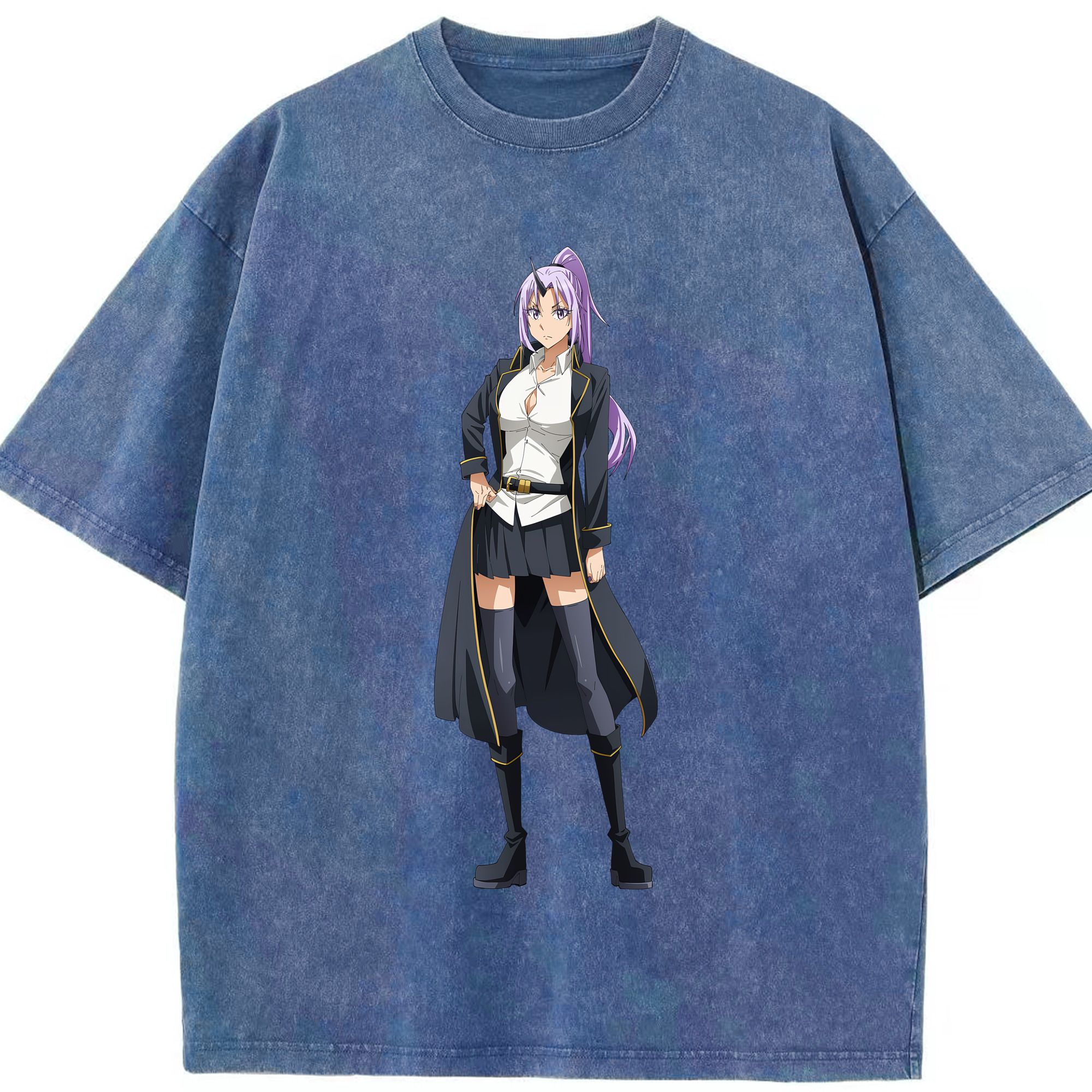 （画像用） 転スラ Regarding Reincarnated to Slime 綿100% ヴィンテージ風 半袖Tシャツ（フロントプリント）