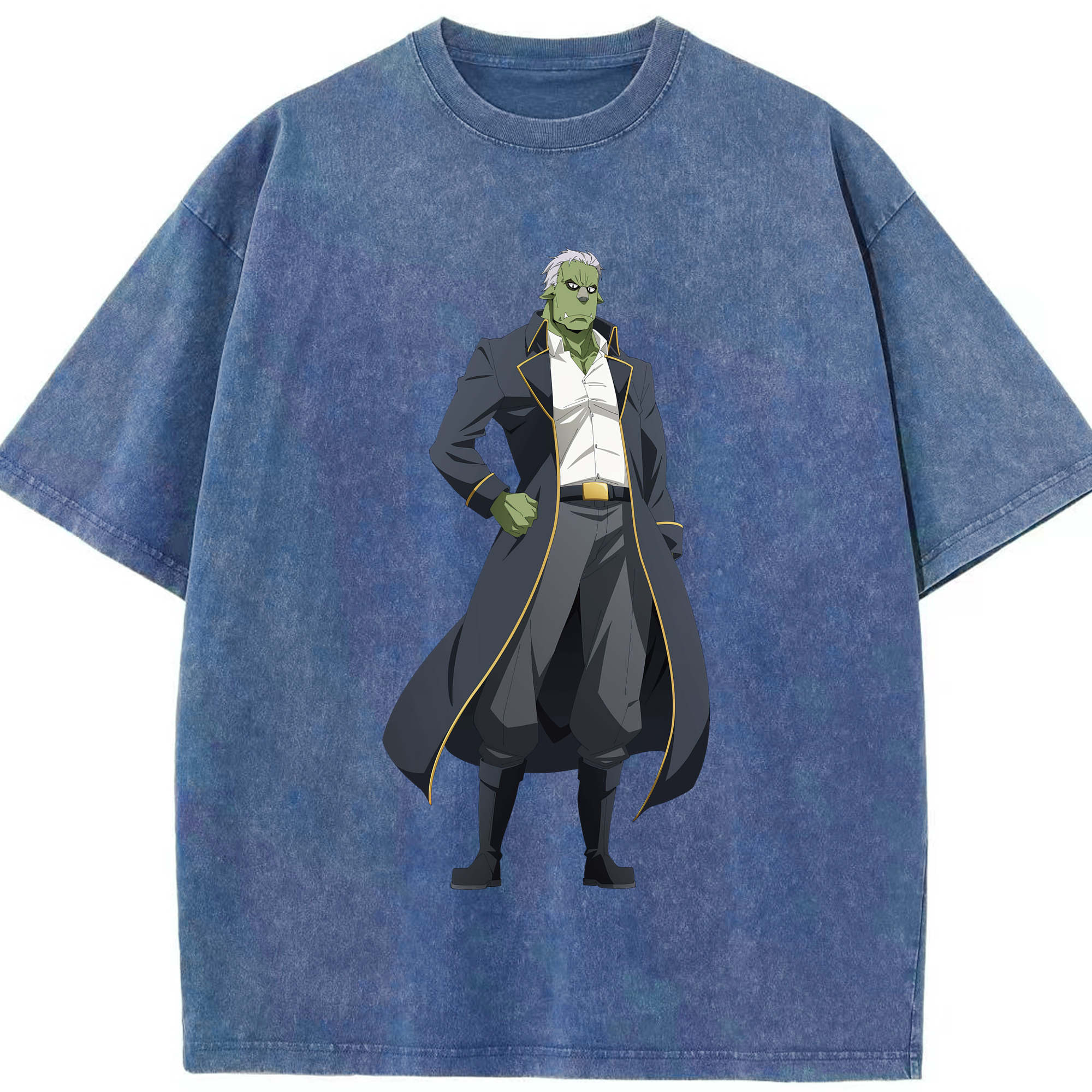 （画像用） 転スラ Regarding Reincarnated to Slime 綿100% ヴィンテージ風 半袖Tシャツ（フロントプリント）