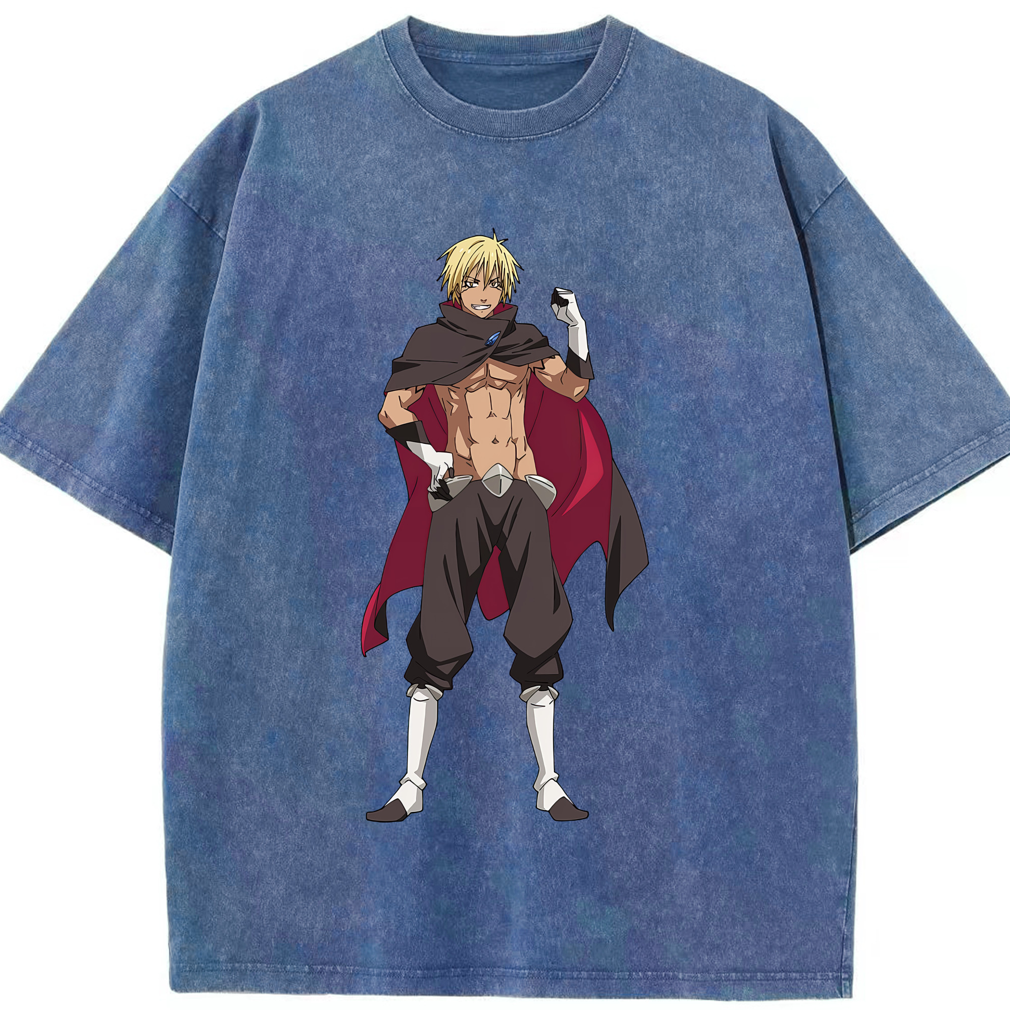 （画像用） 転スラ Regarding Reincarnated to Slime 綿100% ヴィンテージ風 半袖Tシャツ（フロントプリント）