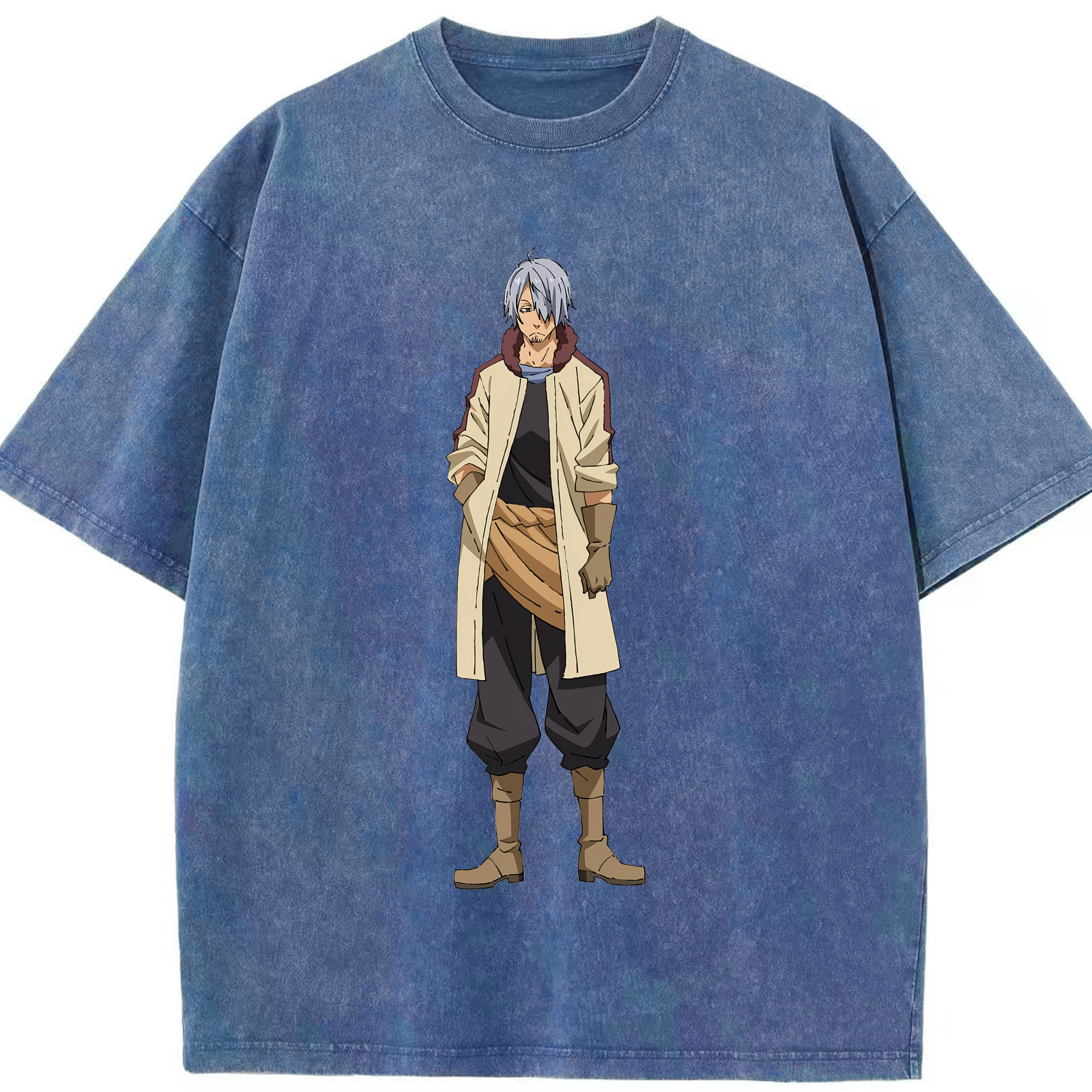 （画像用） 転スラ Regarding Reincarnated to Slime 綿100% ヴィンテージ風 半袖Tシャツ（フロントプリント）