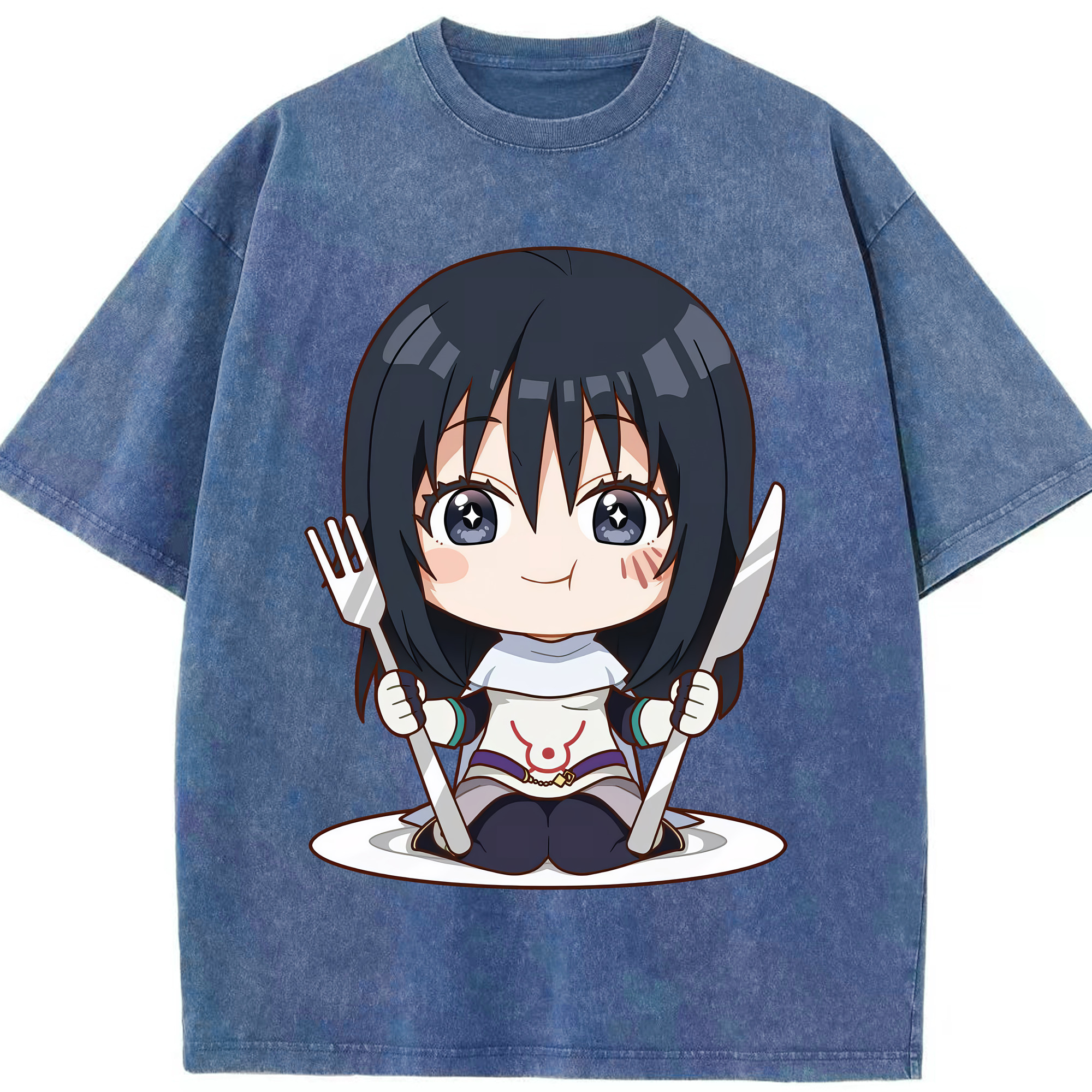 （画像用） 転スラ Regarding Reincarnated to Slime 綿100% ヴィンテージ風 半袖Tシャツ（フロントプリント）