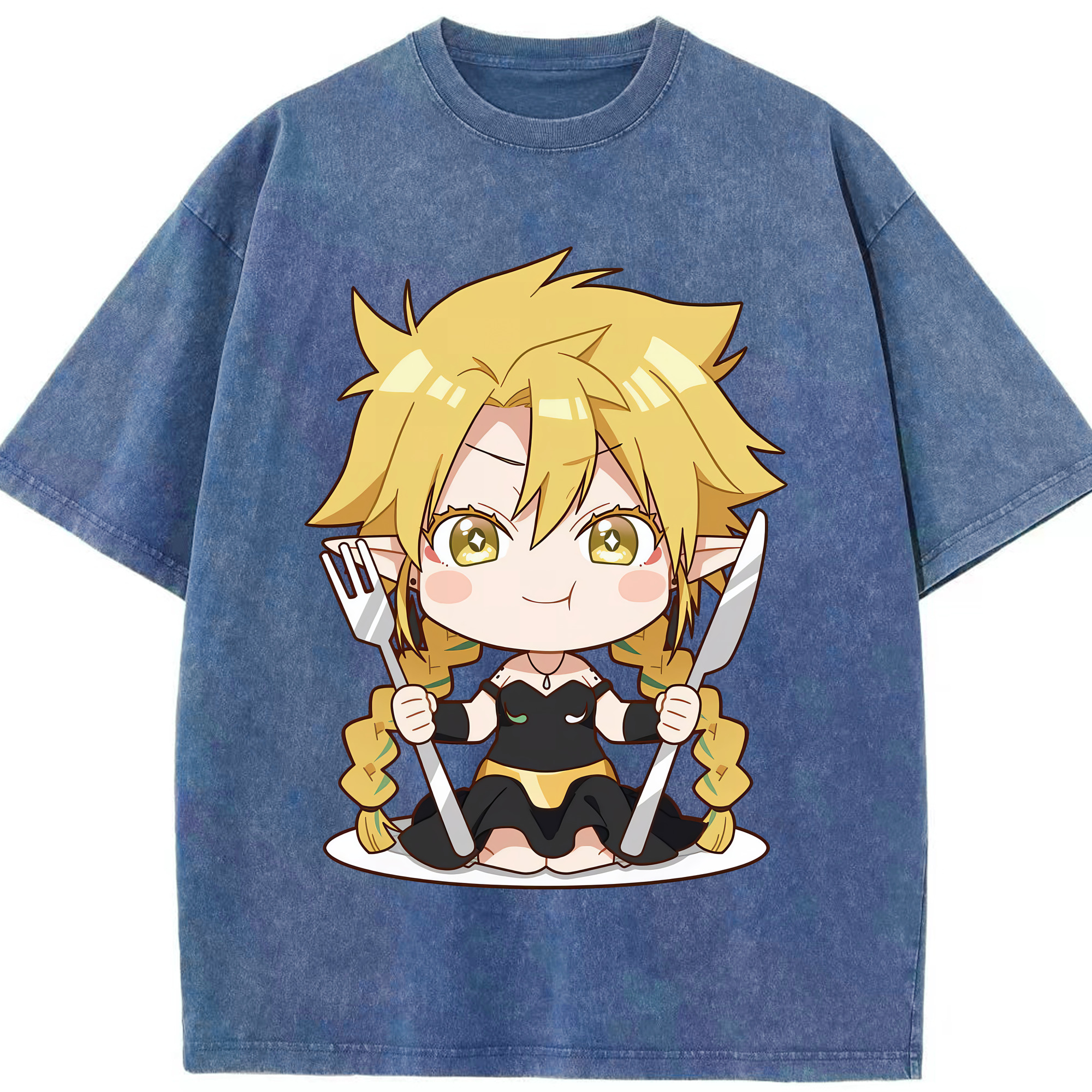 （画像用） 転スラ Regarding Reincarnated to Slime 綿100% ヴィンテージ風 半袖Tシャツ（フロントプリント）