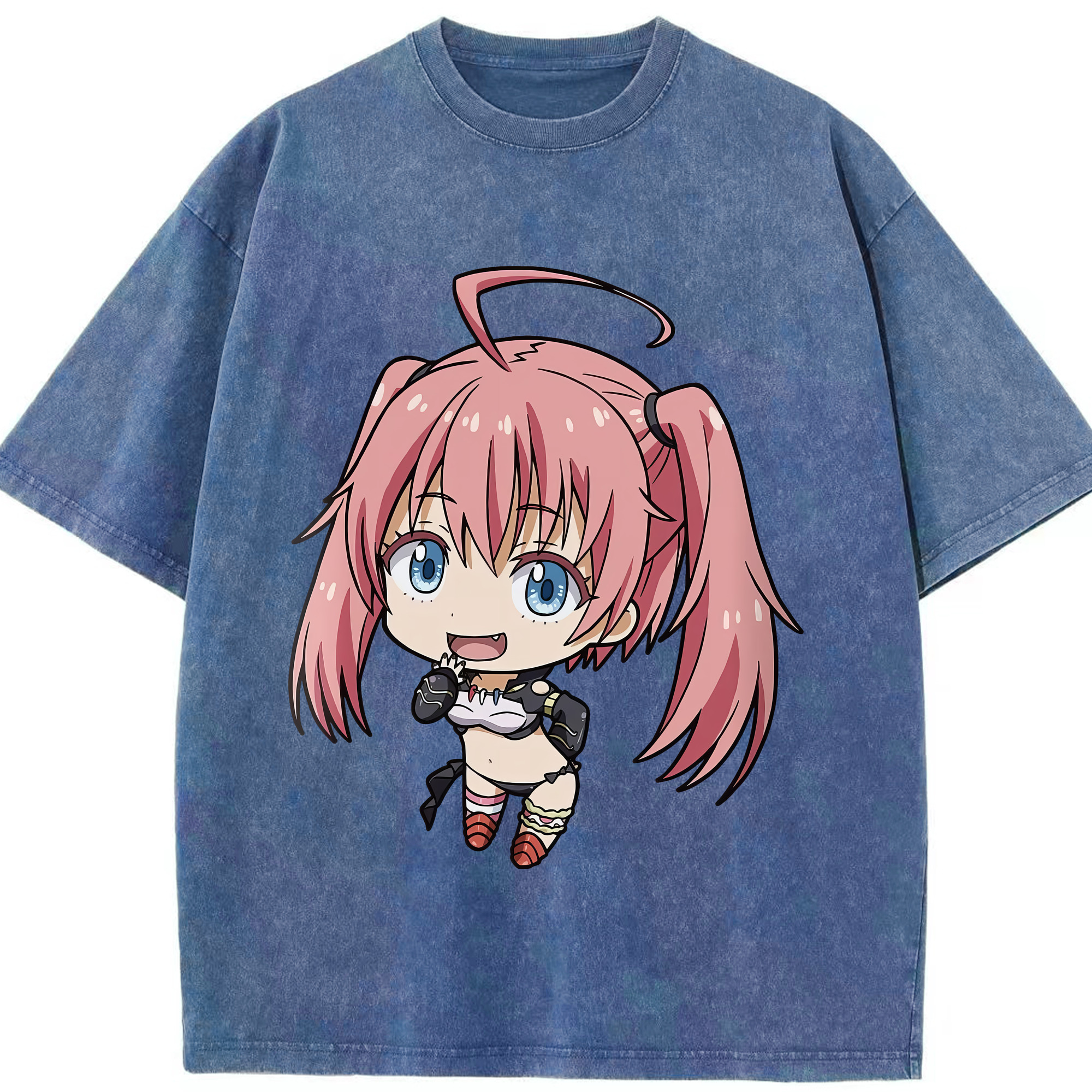 （画像用） 転スラ Regarding Reincarnated to Slime 綿100% ヴィンテージ風 半袖Tシャツ（フロントプリント）