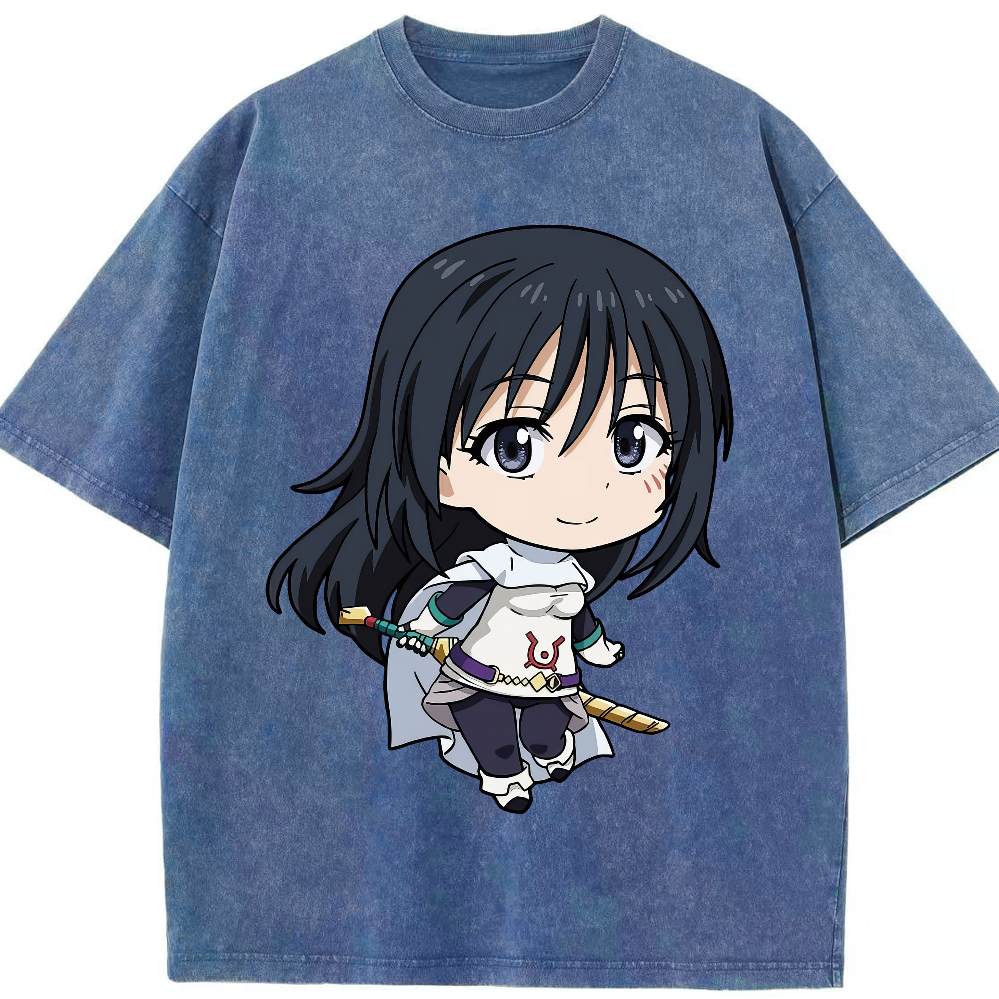 （画像用） 転スラ Regarding Reincarnated to Slime 綿100% ヴィンテージ風 半袖Tシャツ（フロントプリント）