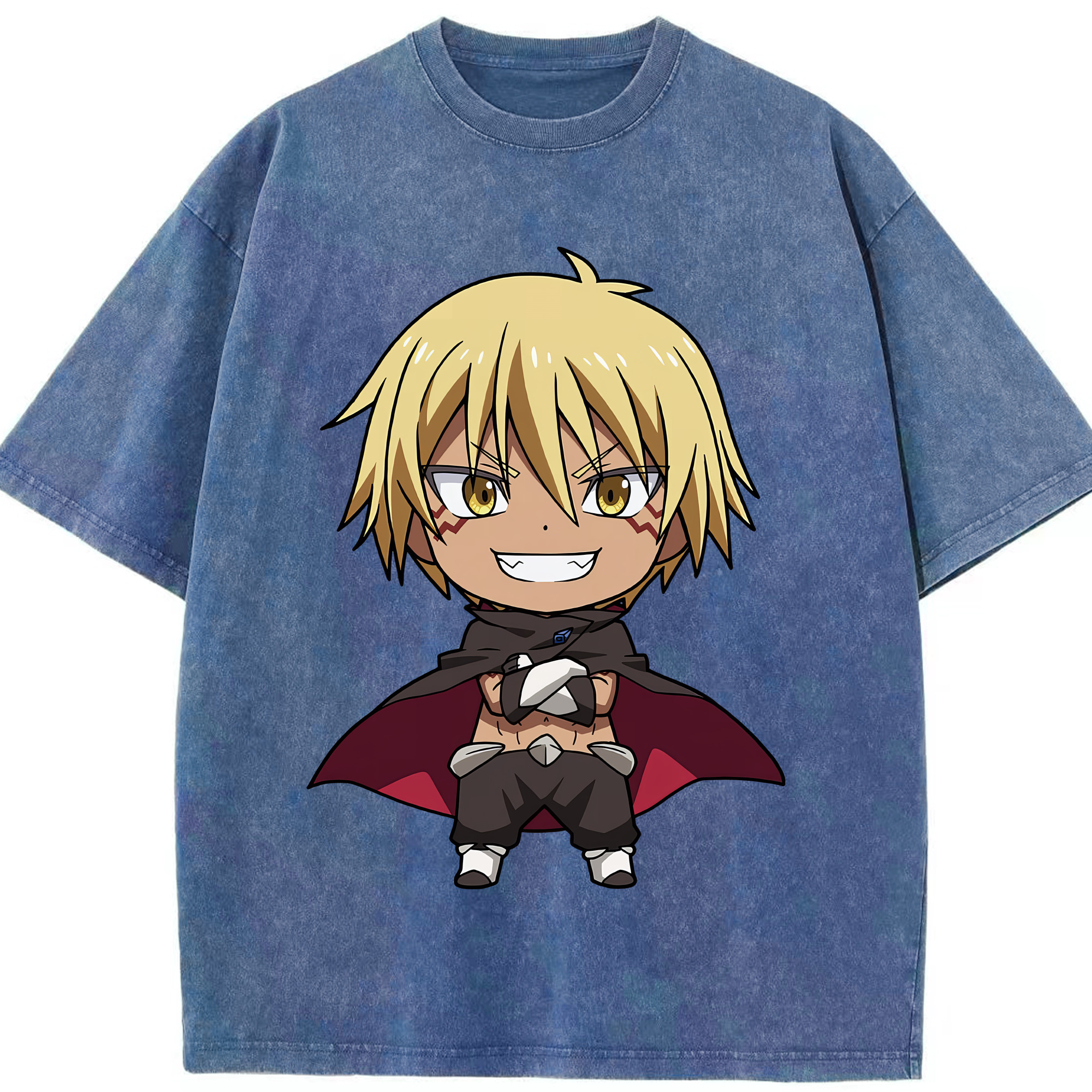 （画像用） 転スラ Regarding Reincarnated to Slime 綿100% ヴィンテージ風 半袖Tシャツ（フロントプリント）