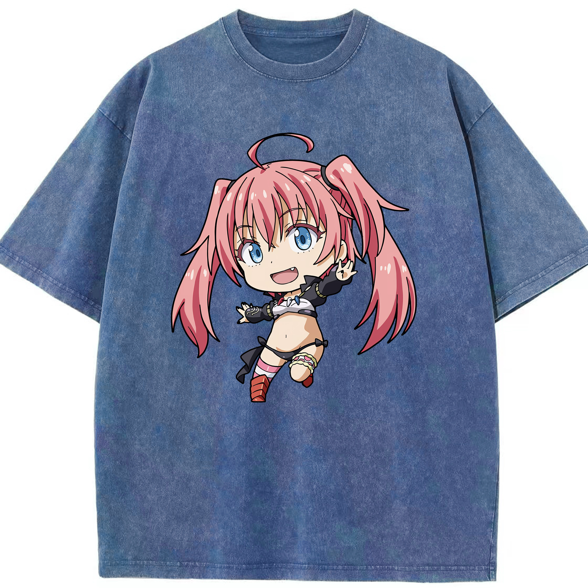 （画像用） 転スラ Regarding Reincarnated to Slime 綿100% ヴィンテージ風 半袖Tシャツ（フロントプリント）
