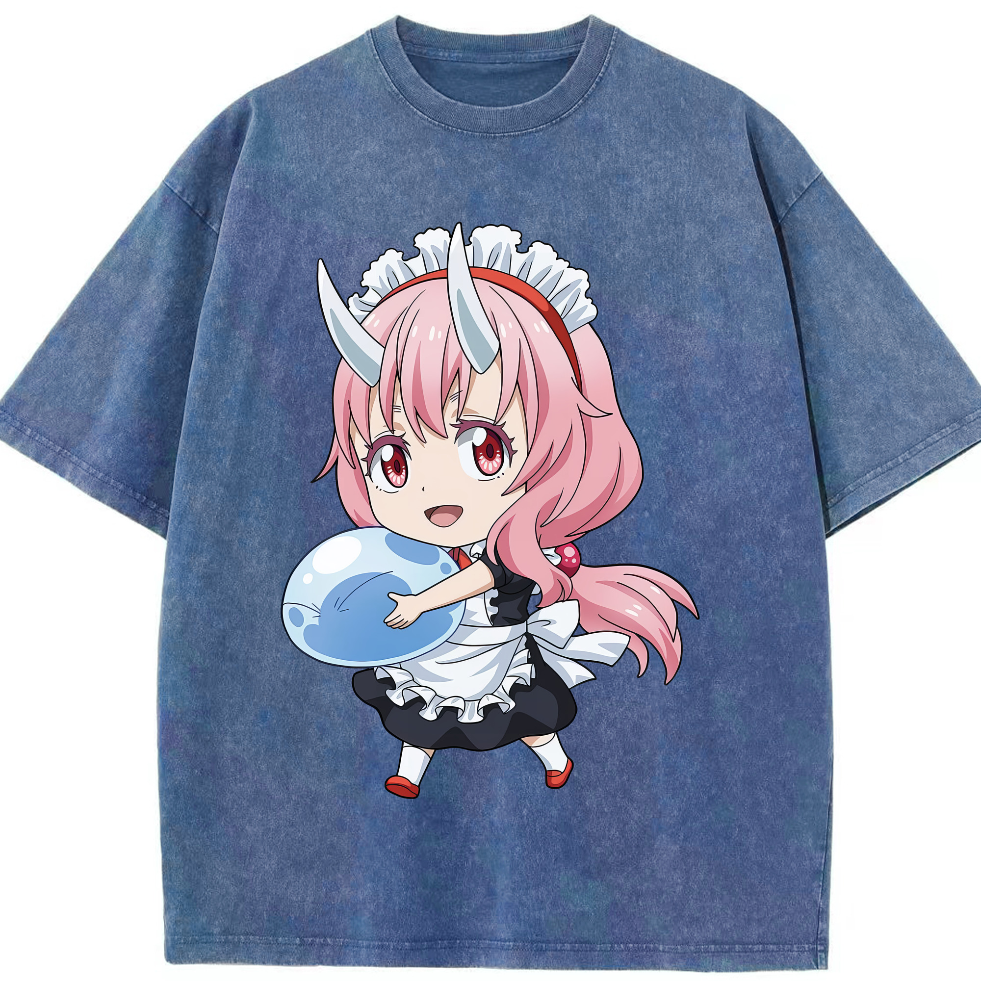 （画像用） 転スラ Regarding Reincarnated to Slime 綿100% ヴィンテージ風 半袖Tシャツ（フロントプリント）