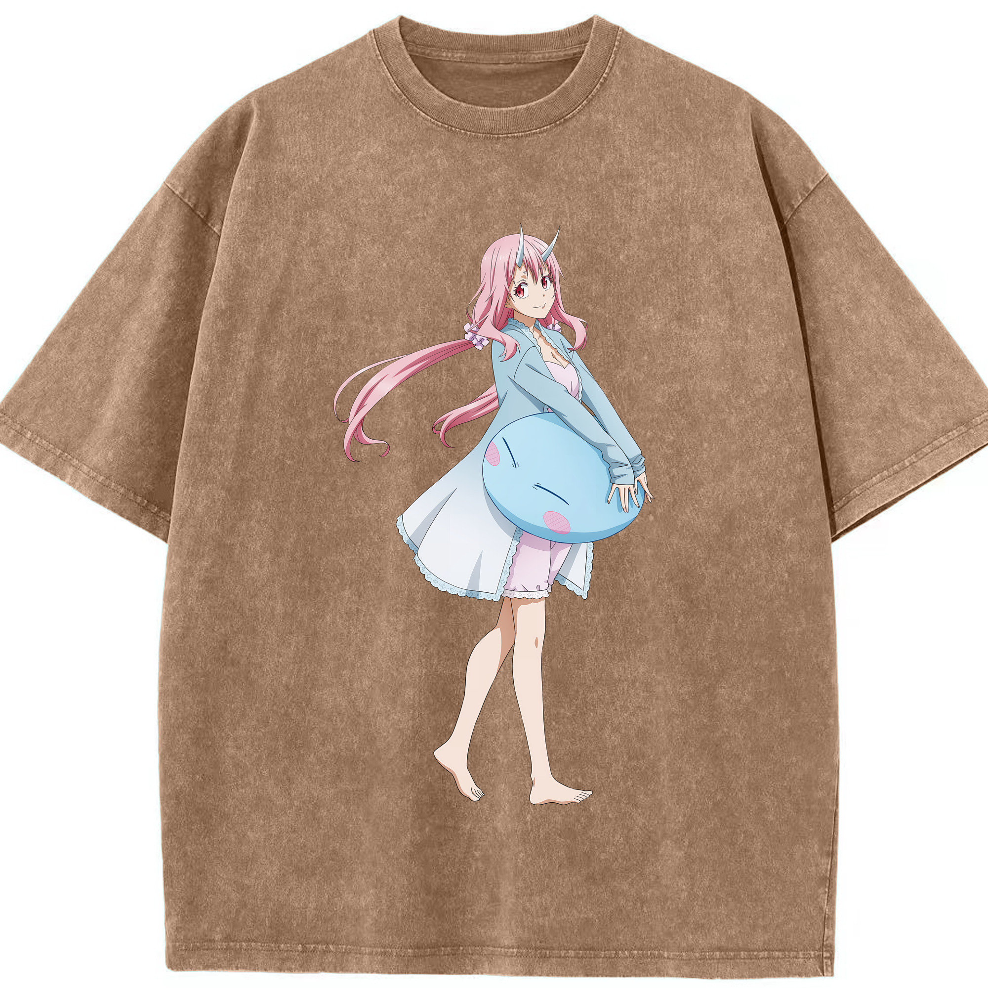 （画像用） 転スラ Regarding Reincarnated to Slime 綿100% ヴィンテージ風 半袖Tシャツ（フロントプリント）