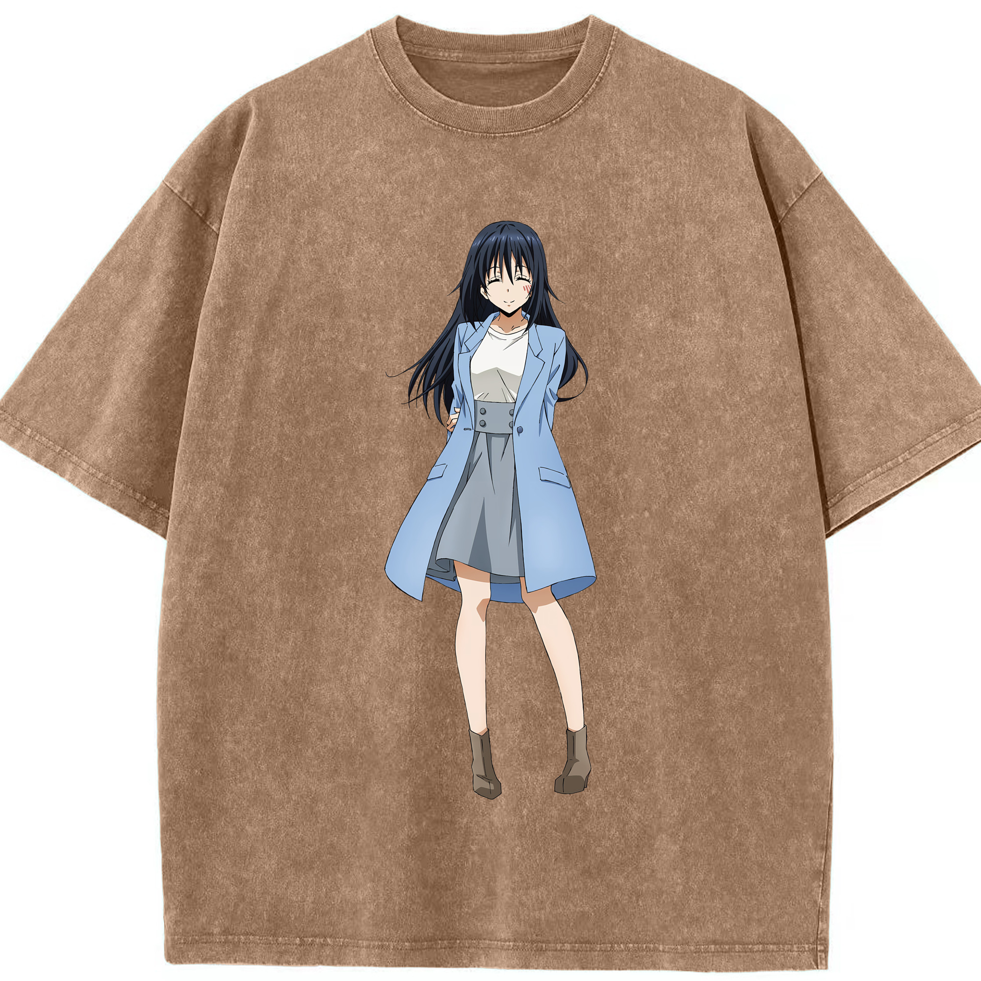 （画像用） 転スラ Regarding Reincarnated to Slime 綿100% ヴィンテージ風 半袖Tシャツ（フロントプリント）