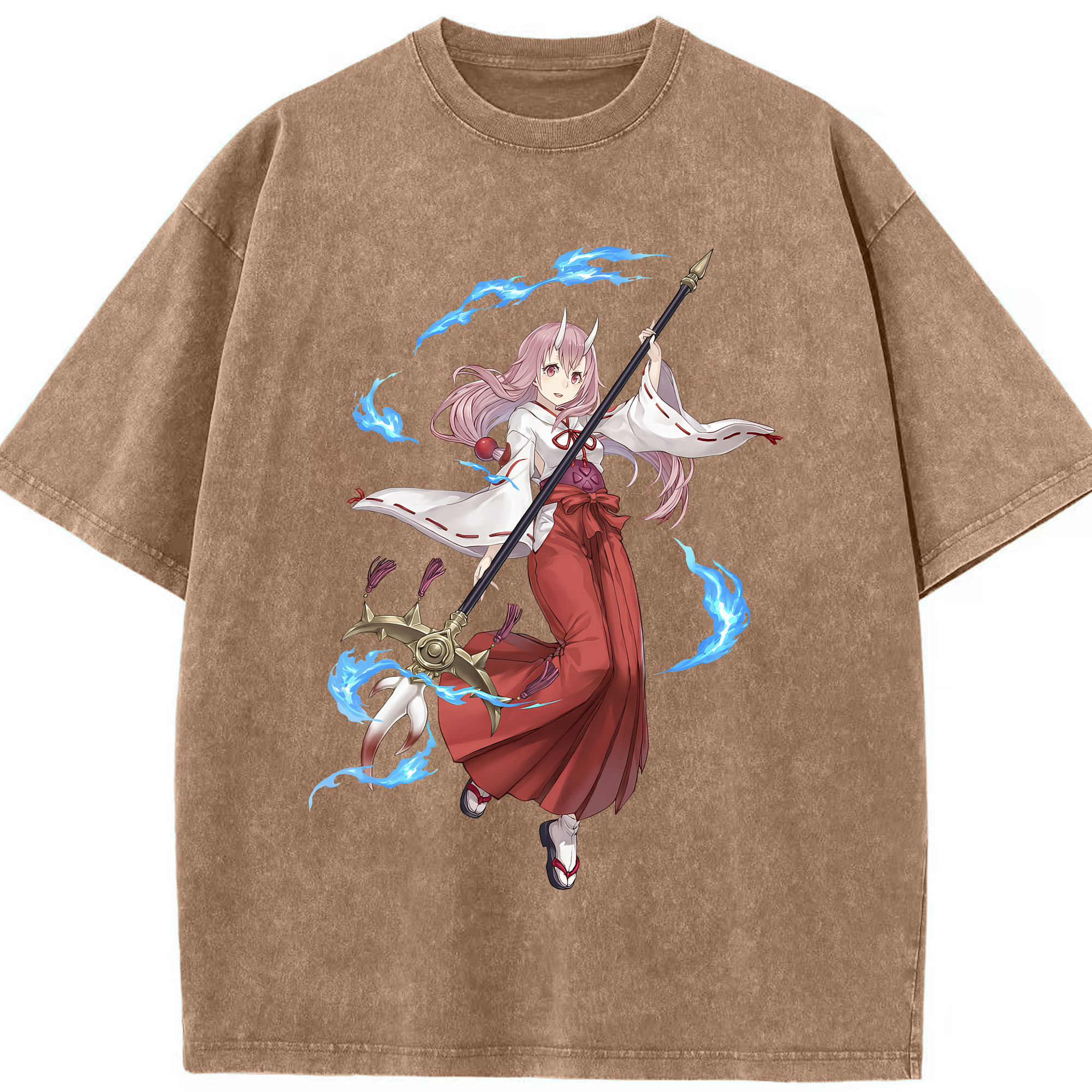 （画像用） 転スラ Regarding Reincarnated to Slime 綿100% ヴィンテージ風 半袖Tシャツ（フロントプリント）