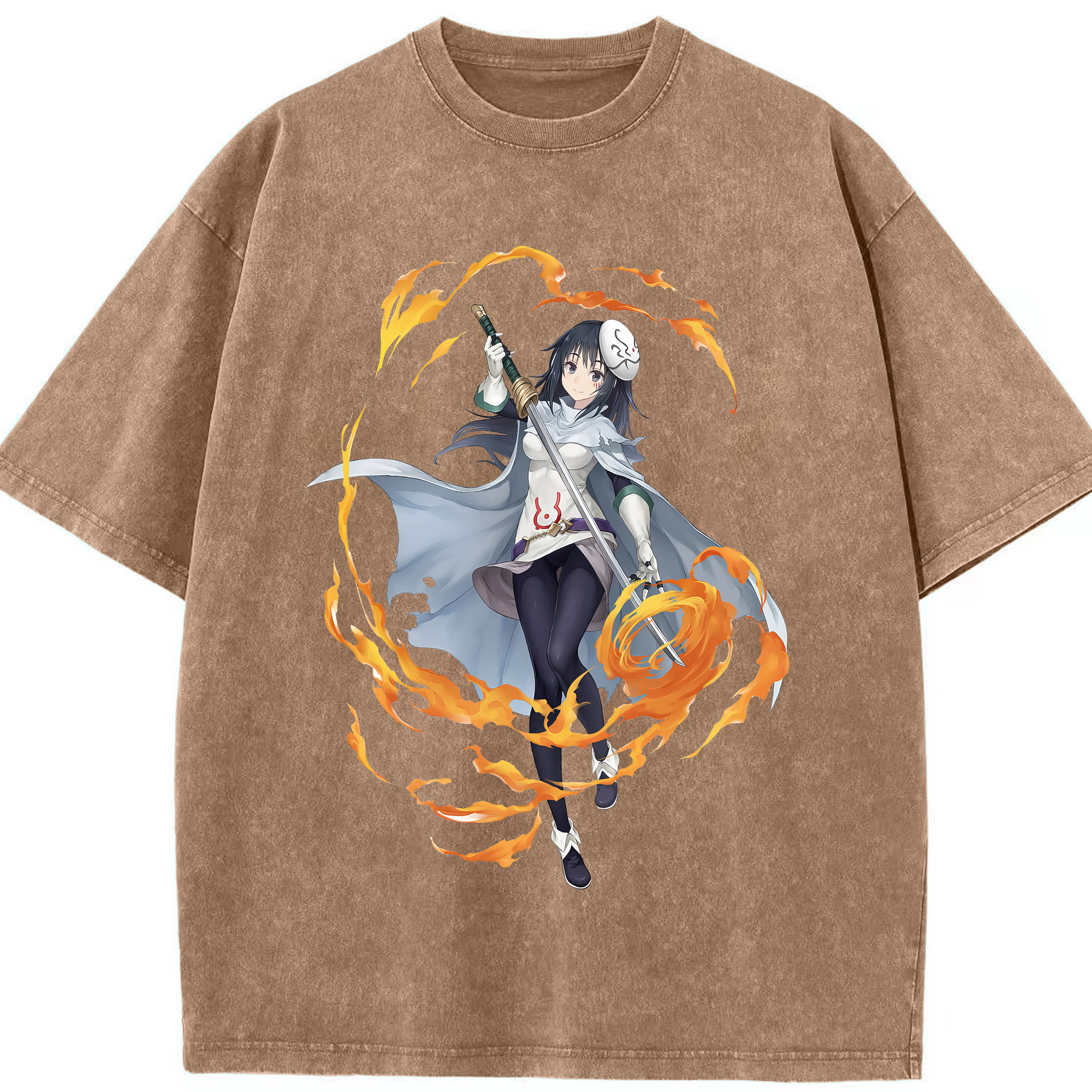 （画像用） 転スラ Regarding Reincarnated to Slime 綿100% ヴィンテージ風 半袖Tシャツ（フロントプリント）