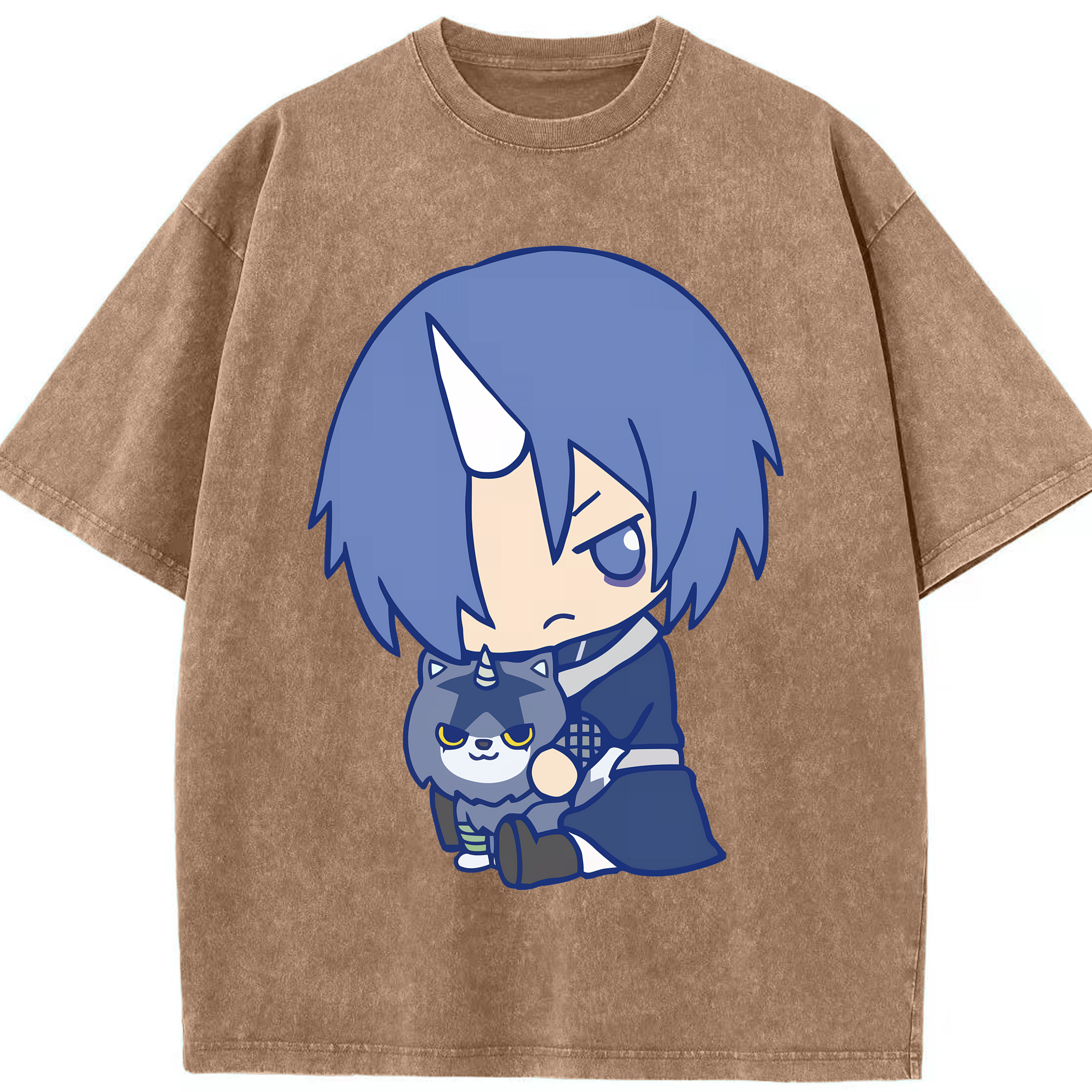 （画像用） 転スラ Regarding Reincarnated to Slime 綿100% ヴィンテージ風 半袖Tシャツ（フロントプリント）
