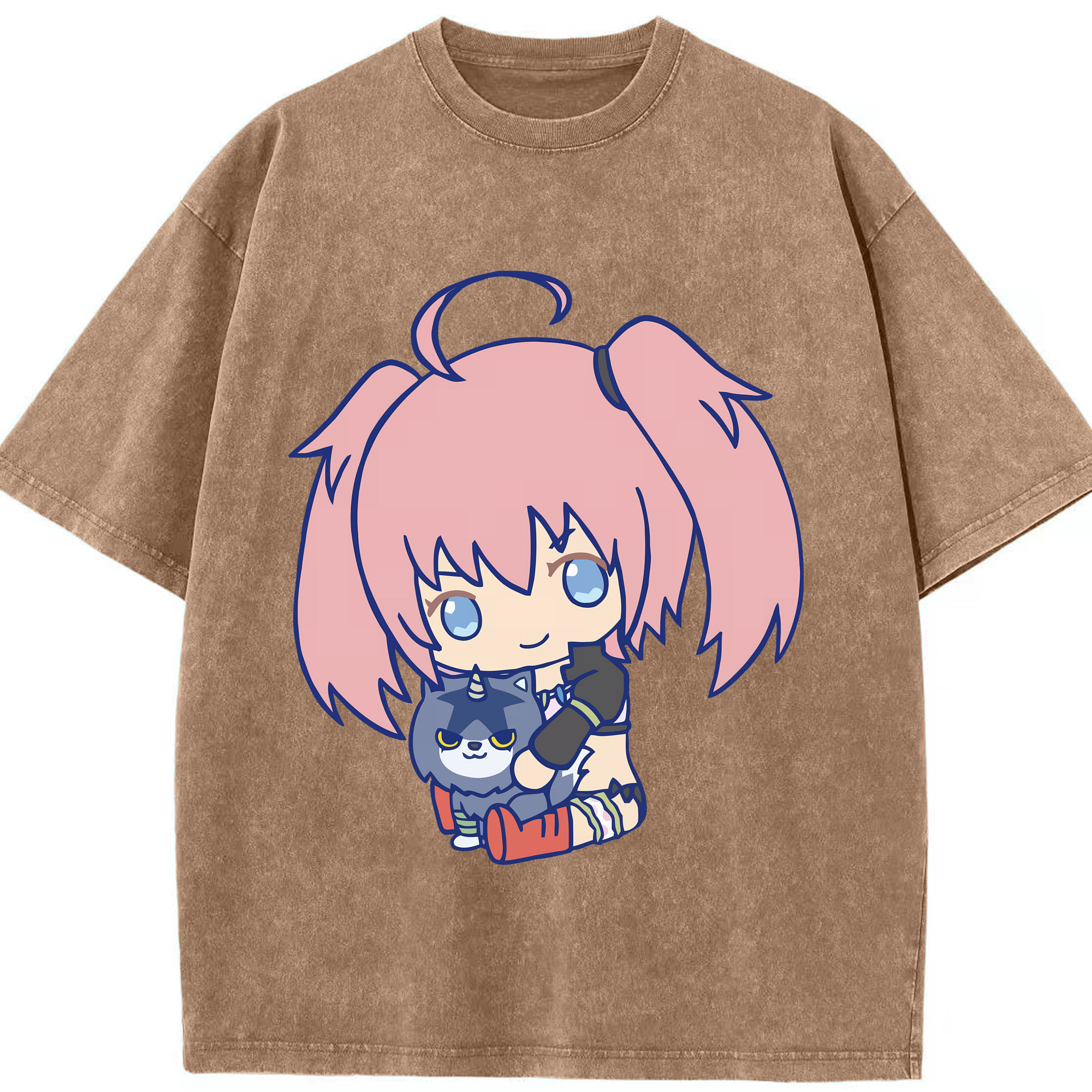 （画像用） 転スラ Regarding Reincarnated to Slime 綿100% ヴィンテージ風 半袖Tシャツ（フロントプリント）