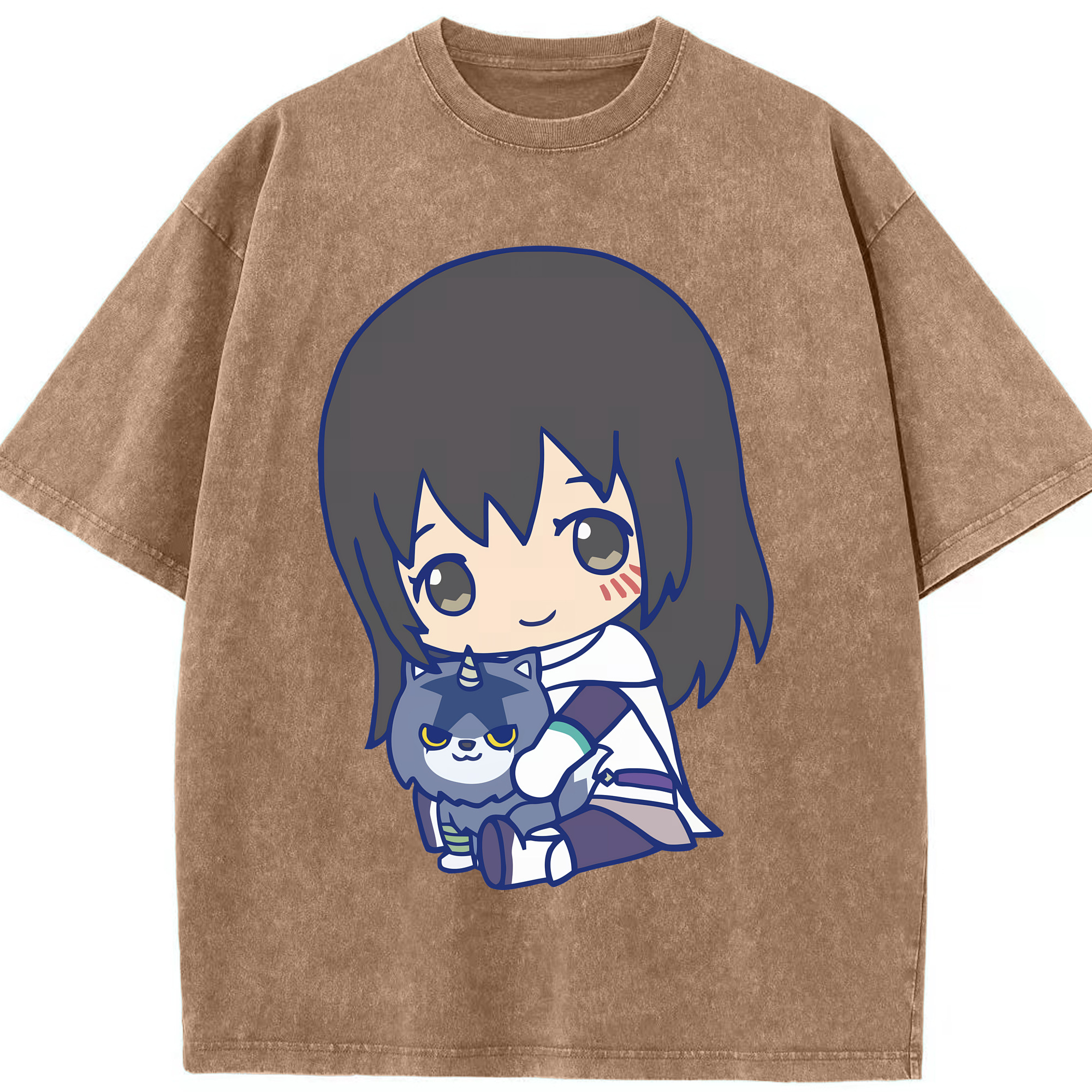 （画像用） 転スラ Regarding Reincarnated to Slime 綿100% ヴィンテージ風 半袖Tシャツ（フロントプリント）