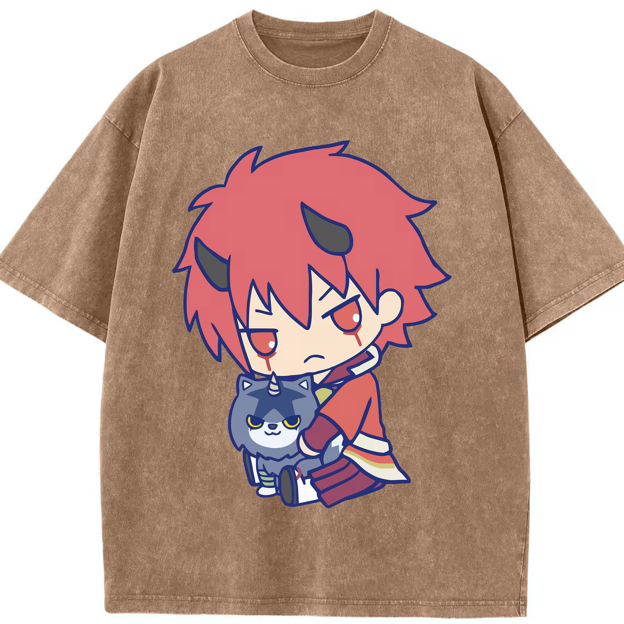 （画像用） 転スラ Regarding Reincarnated to Slime 綿100% ヴィンテージ風 半袖Tシャツ（フロントプリント）