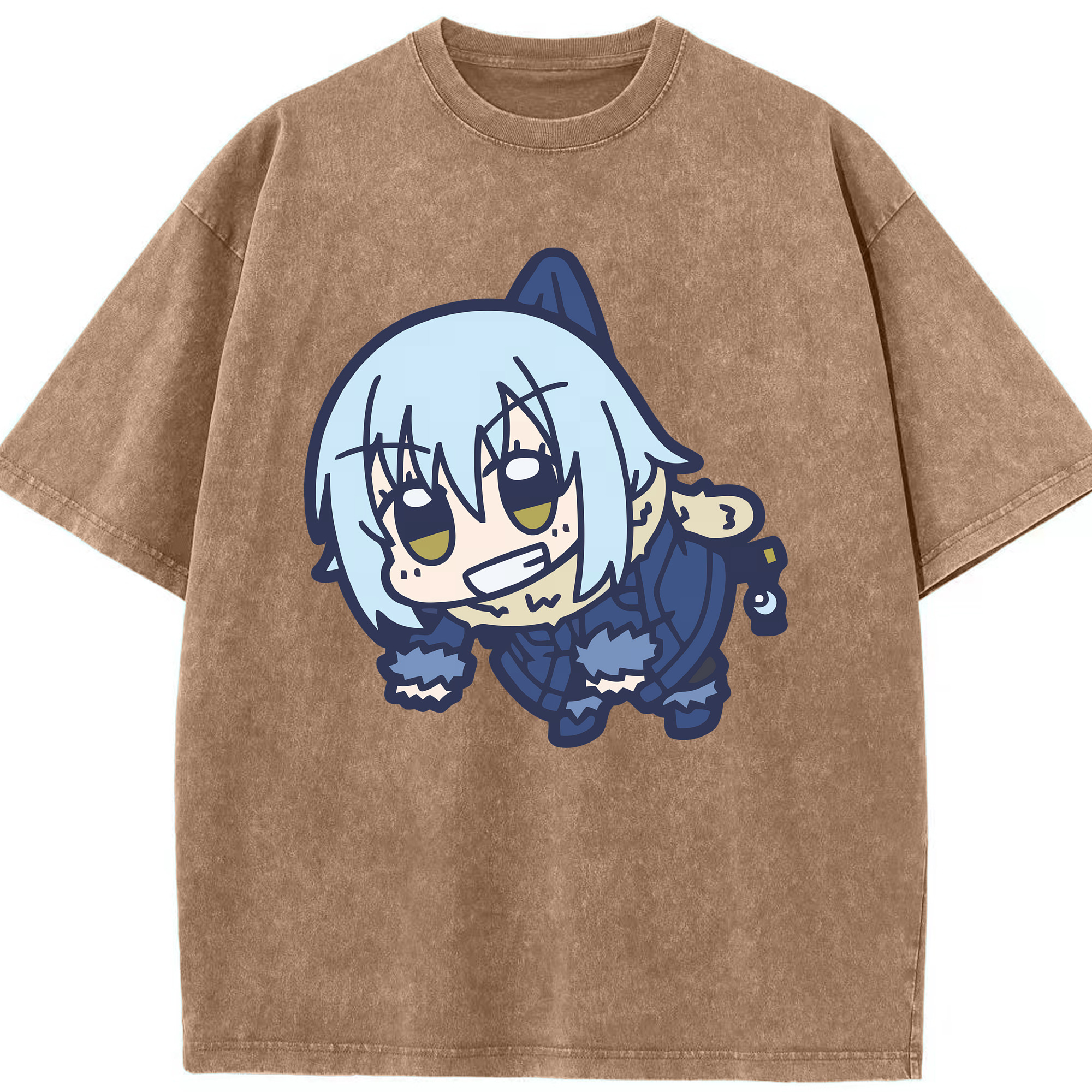 （画像用） 転スラ Regarding Reincarnated to Slime 綿100% ヴィンテージ風 半袖Tシャツ（フロントプリント）