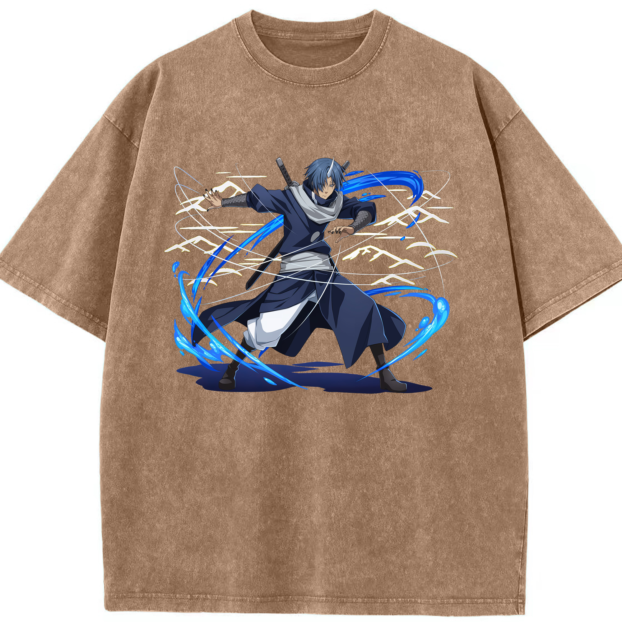 （画像用） 転スラ Regarding Reincarnated to Slime 綿100% ヴィンテージ風 半袖Tシャツ（フロントプリント）