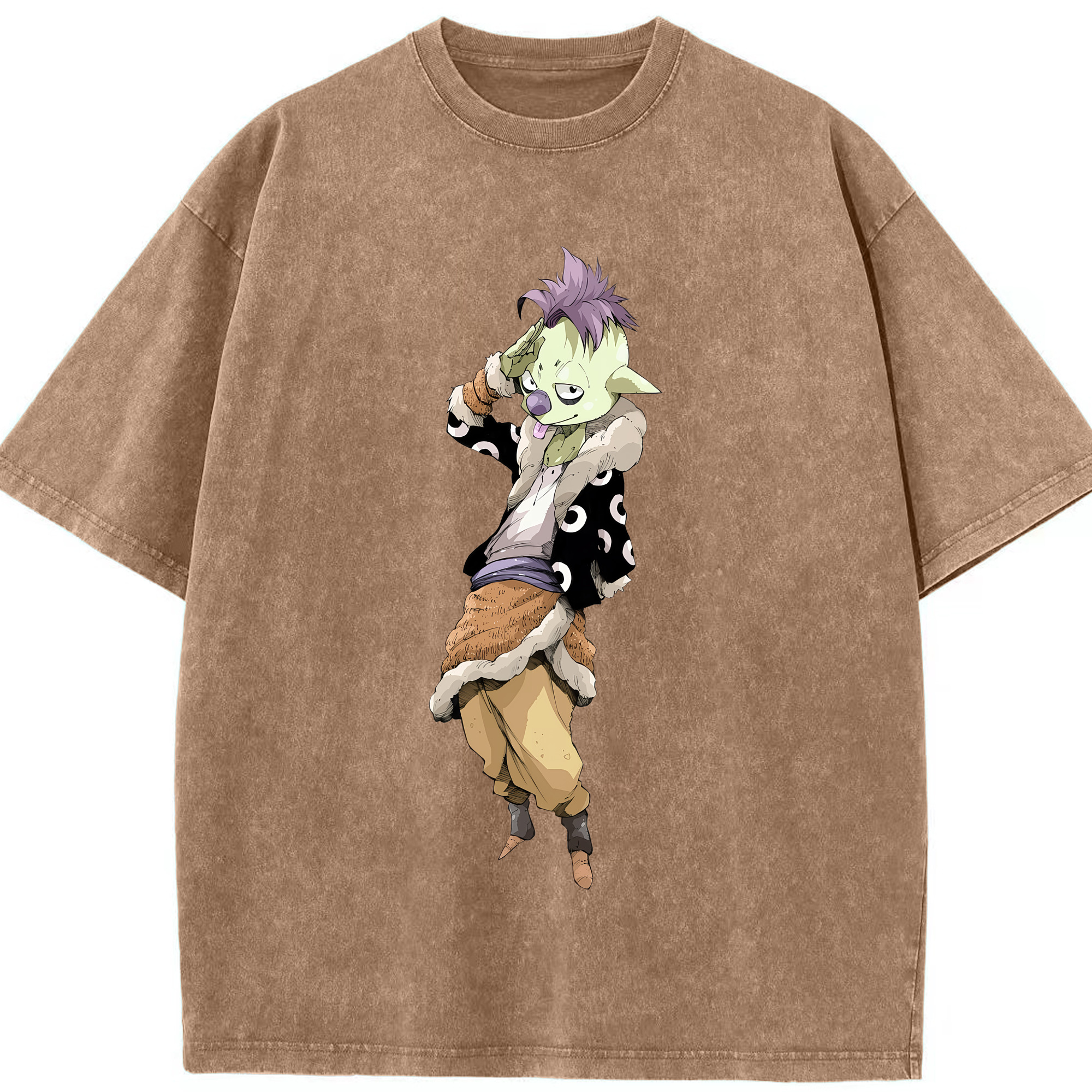 （画像用） 転スラ Regarding Reincarnated to Slime 綿100% ヴィンテージ風 半袖Tシャツ（フロントプリント）