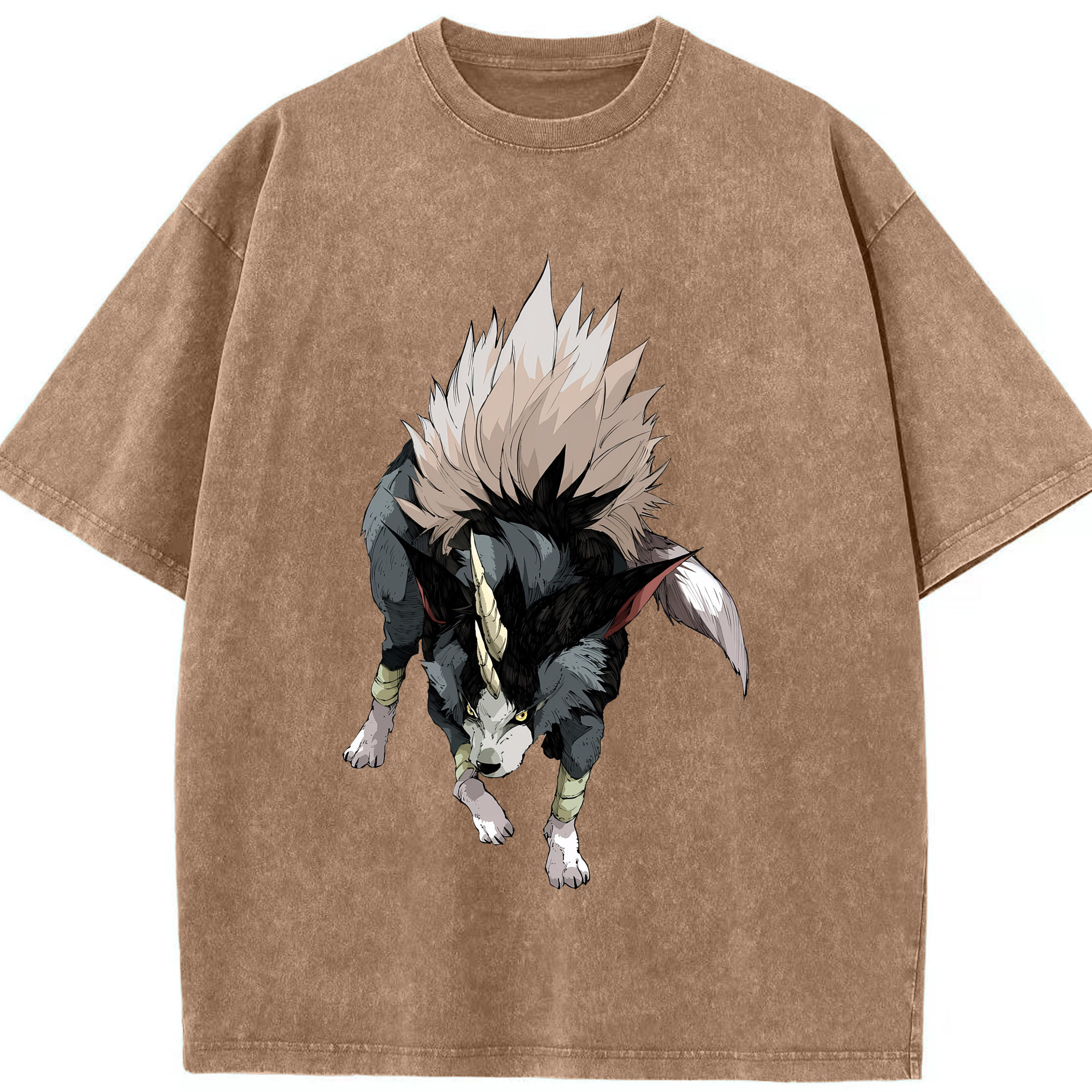 （画像用） 転スラ Regarding Reincarnated to Slime 綿100% ヴィンテージ風 半袖Tシャツ（フロントプリント）
