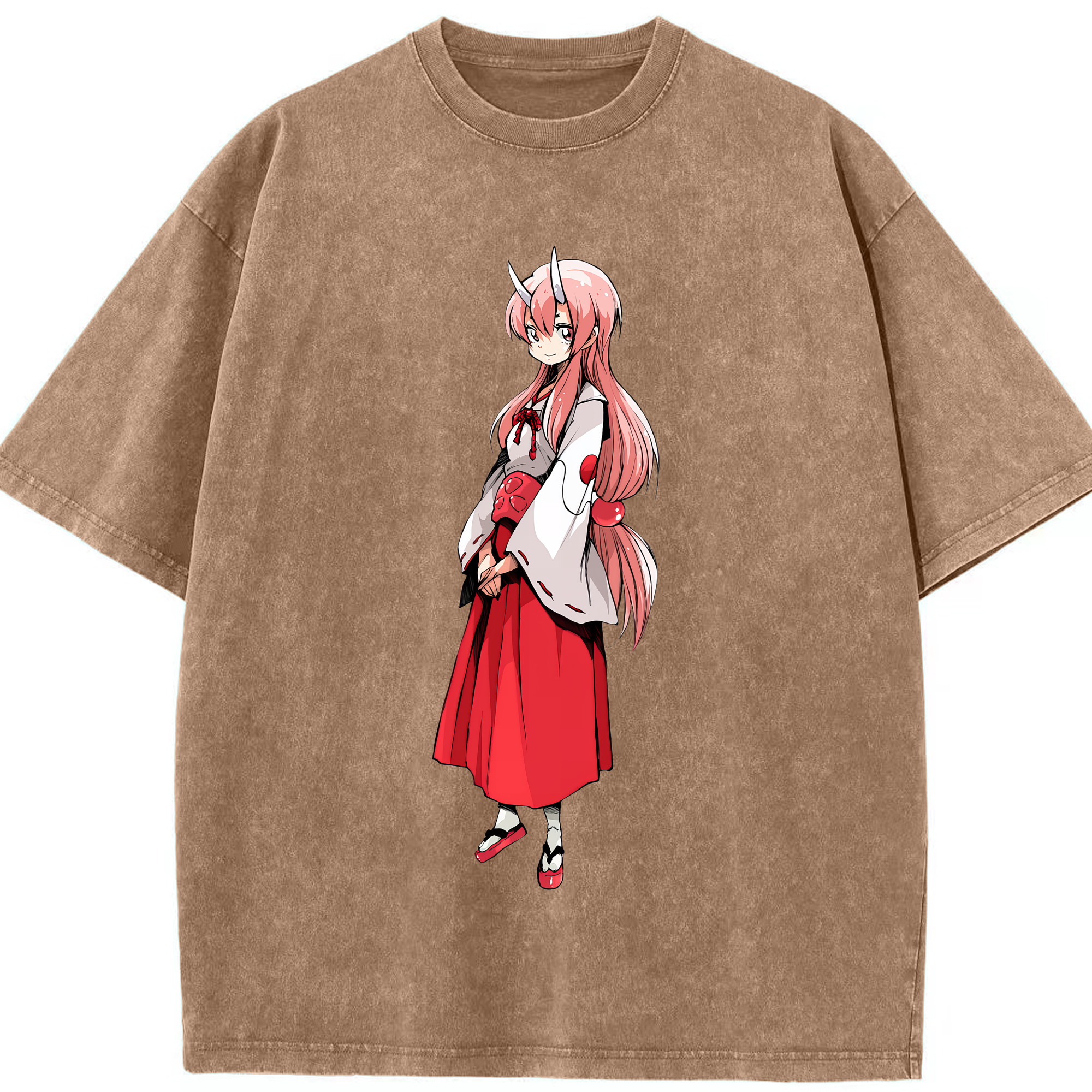 （画像用） 転スラ Regarding Reincarnated to Slime 綿100% ヴィンテージ風 半袖Tシャツ（フロントプリント）
