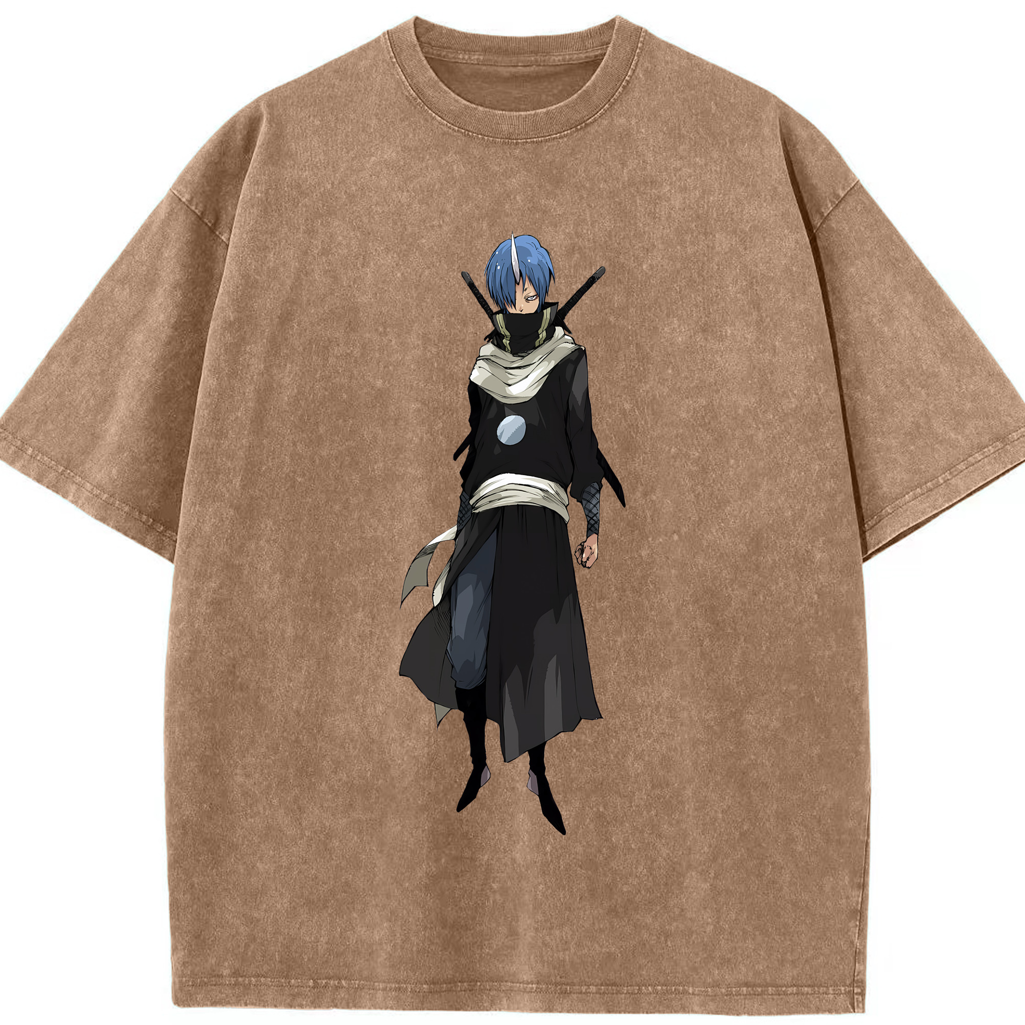 （画像用） 転スラ Regarding Reincarnated to Slime 綿100% ヴィンテージ風 半袖Tシャツ（フロントプリント）