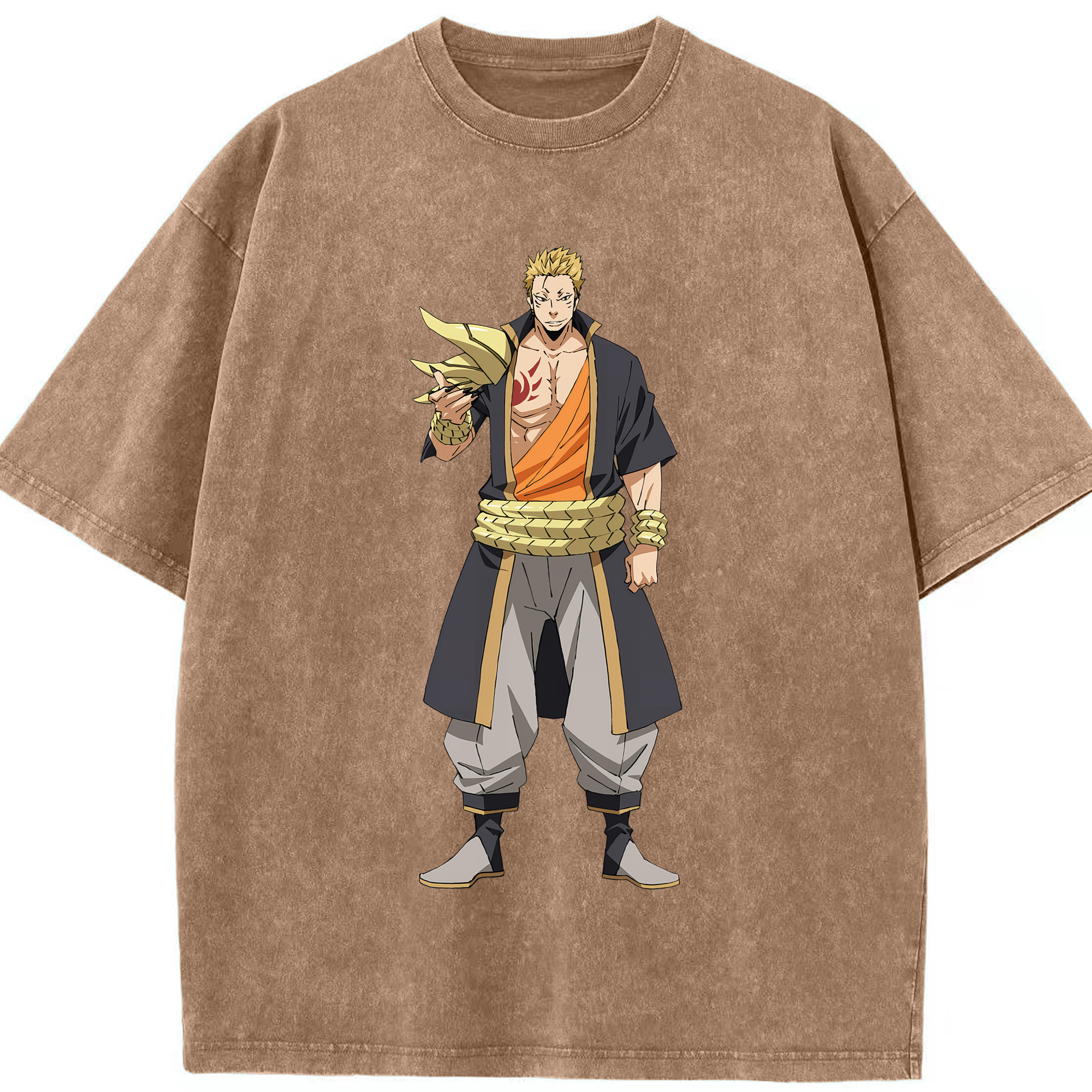 （画像用） 転スラ Regarding Reincarnated to Slime 綿100% ヴィンテージ風 半袖Tシャツ（フロントプリント）