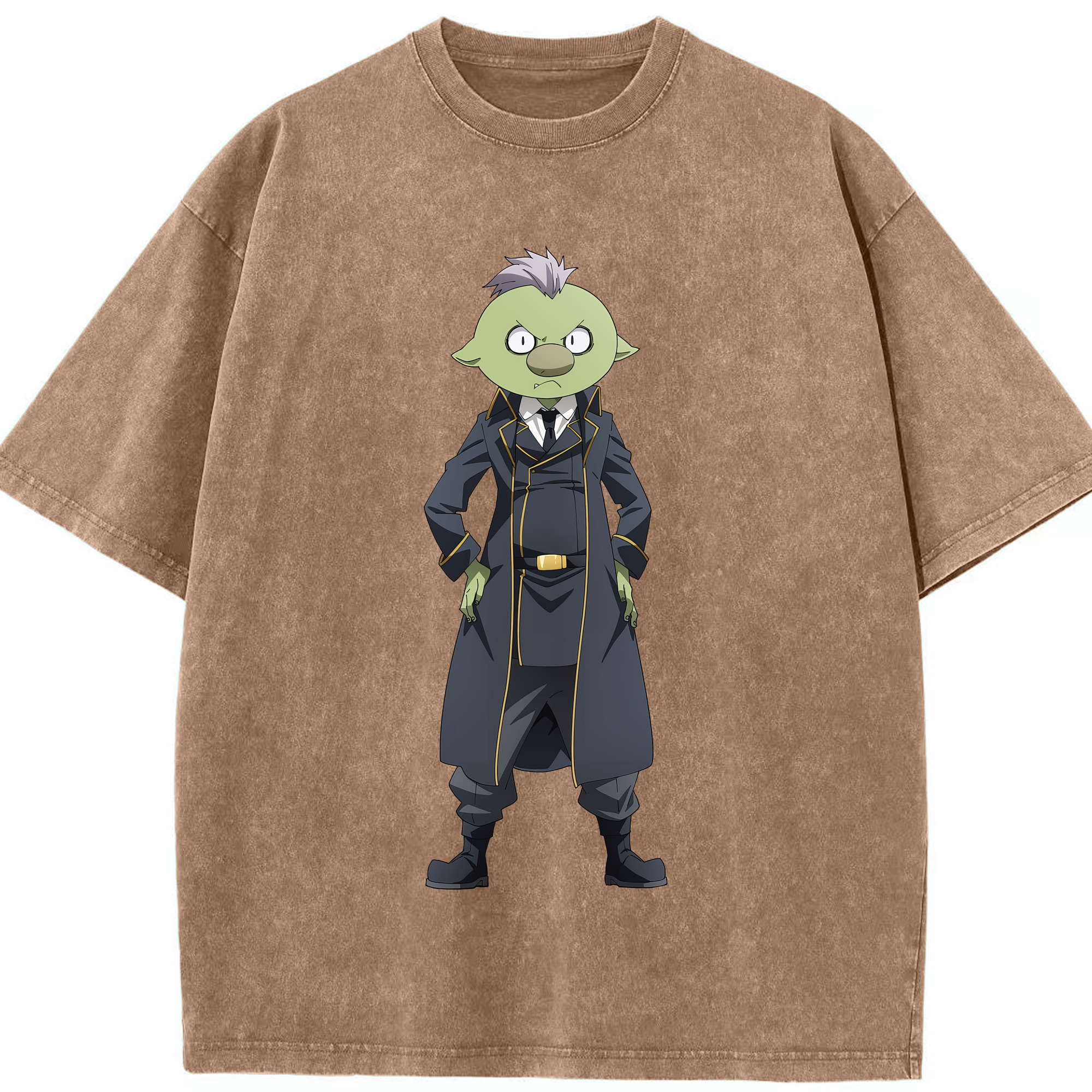 （画像用） 転スラ Regarding Reincarnated to Slime 綿100% ヴィンテージ風 半袖Tシャツ（フロントプリント）