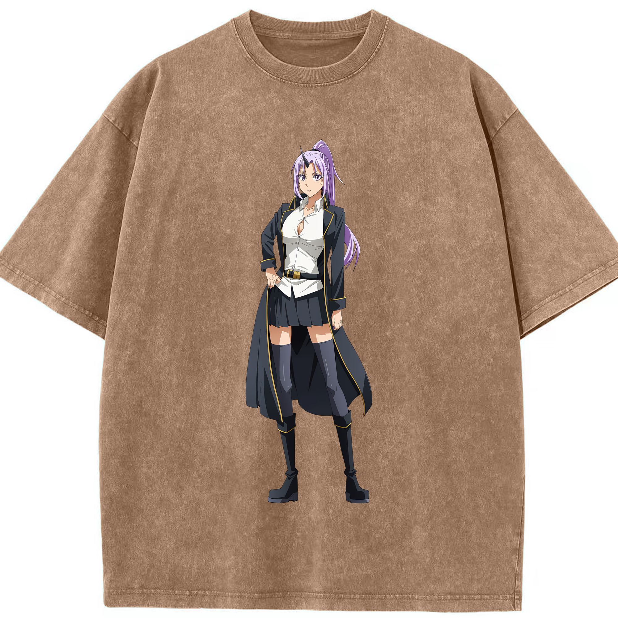（画像用） 転スラ Regarding Reincarnated to Slime 綿100% ヴィンテージ風 半袖Tシャツ（フロントプリント）