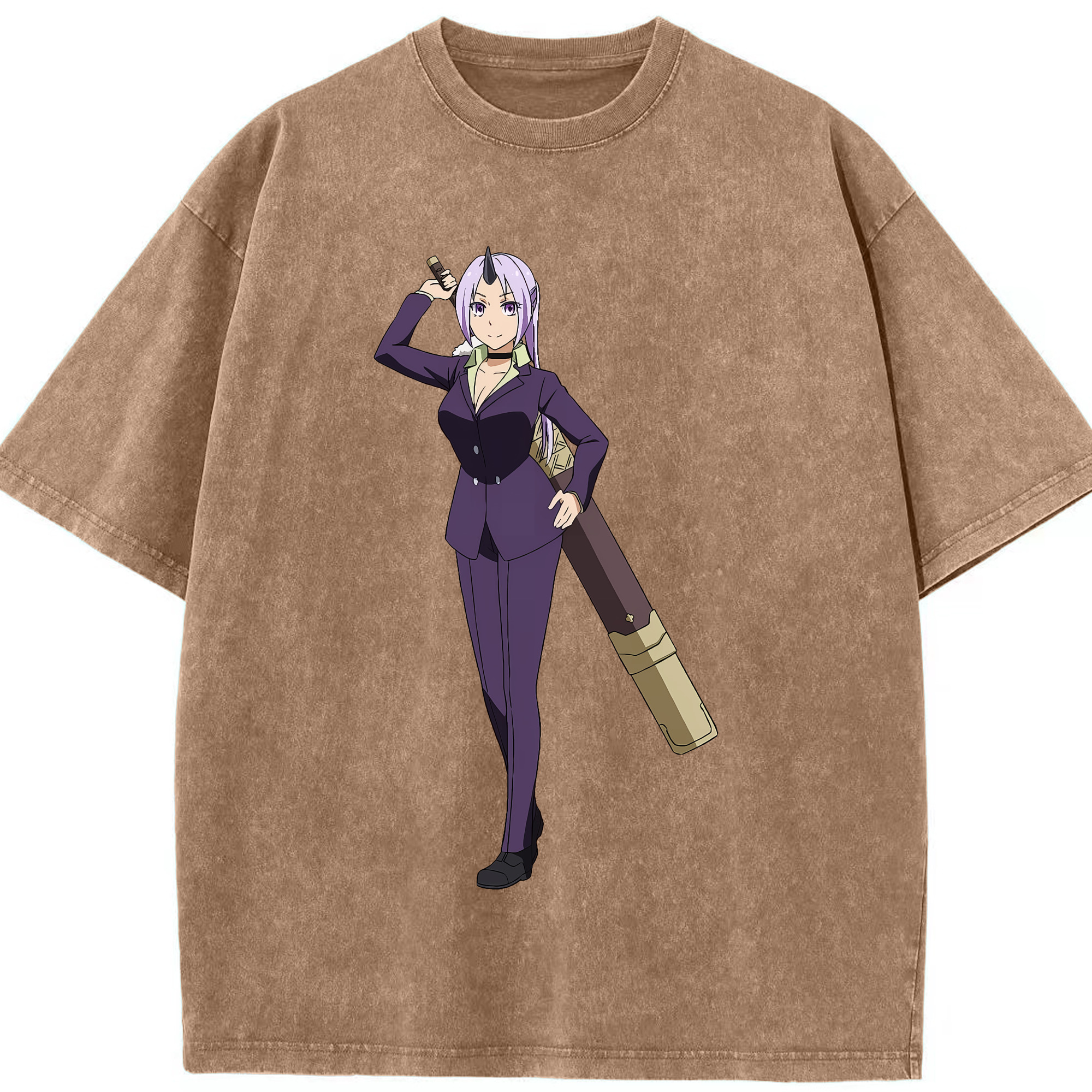 （画像用） 転スラ Regarding Reincarnated to Slime 綿100% ヴィンテージ風 半袖Tシャツ（フロントプリント）
