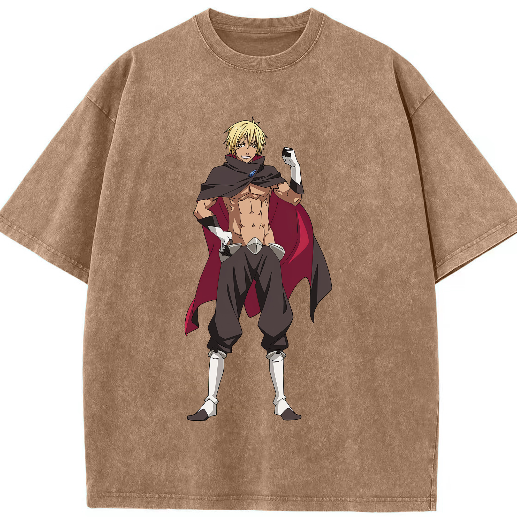 （画像用） 転スラ Regarding Reincarnated to Slime 綿100% ヴィンテージ風 半袖Tシャツ（フロントプリント）