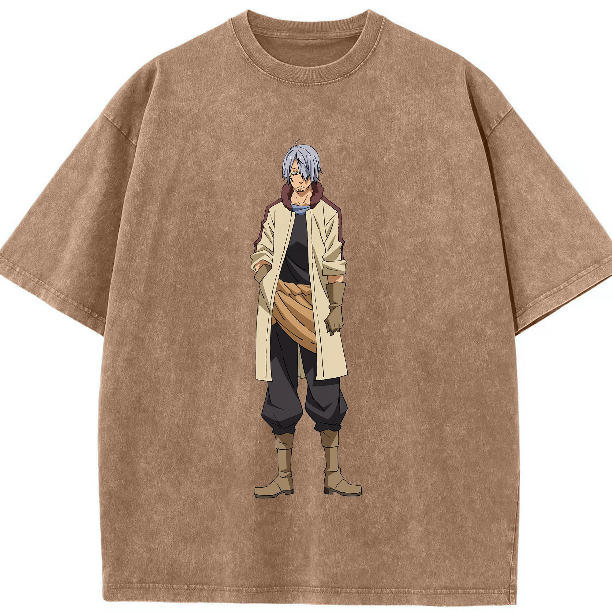 （画像用） 転スラ Regarding Reincarnated to Slime 綿100% ヴィンテージ風 半袖Tシャツ（フロントプリント）