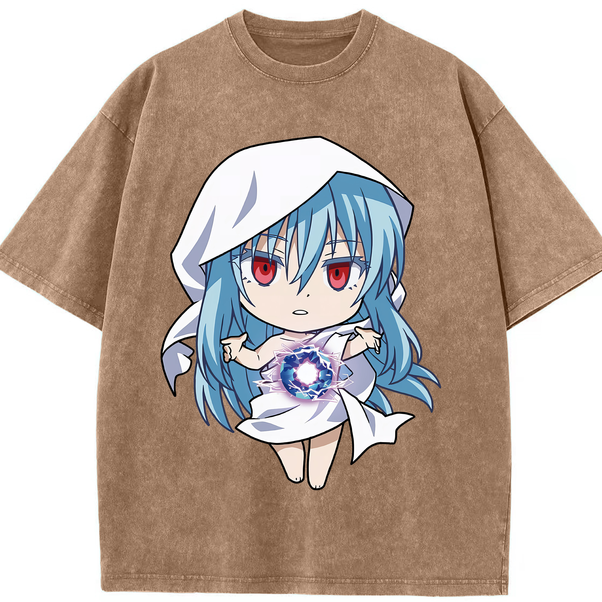 （画像用） 転スラ Regarding Reincarnated to Slime 綿100% ヴィンテージ風 半袖Tシャツ（フロントプリント）
