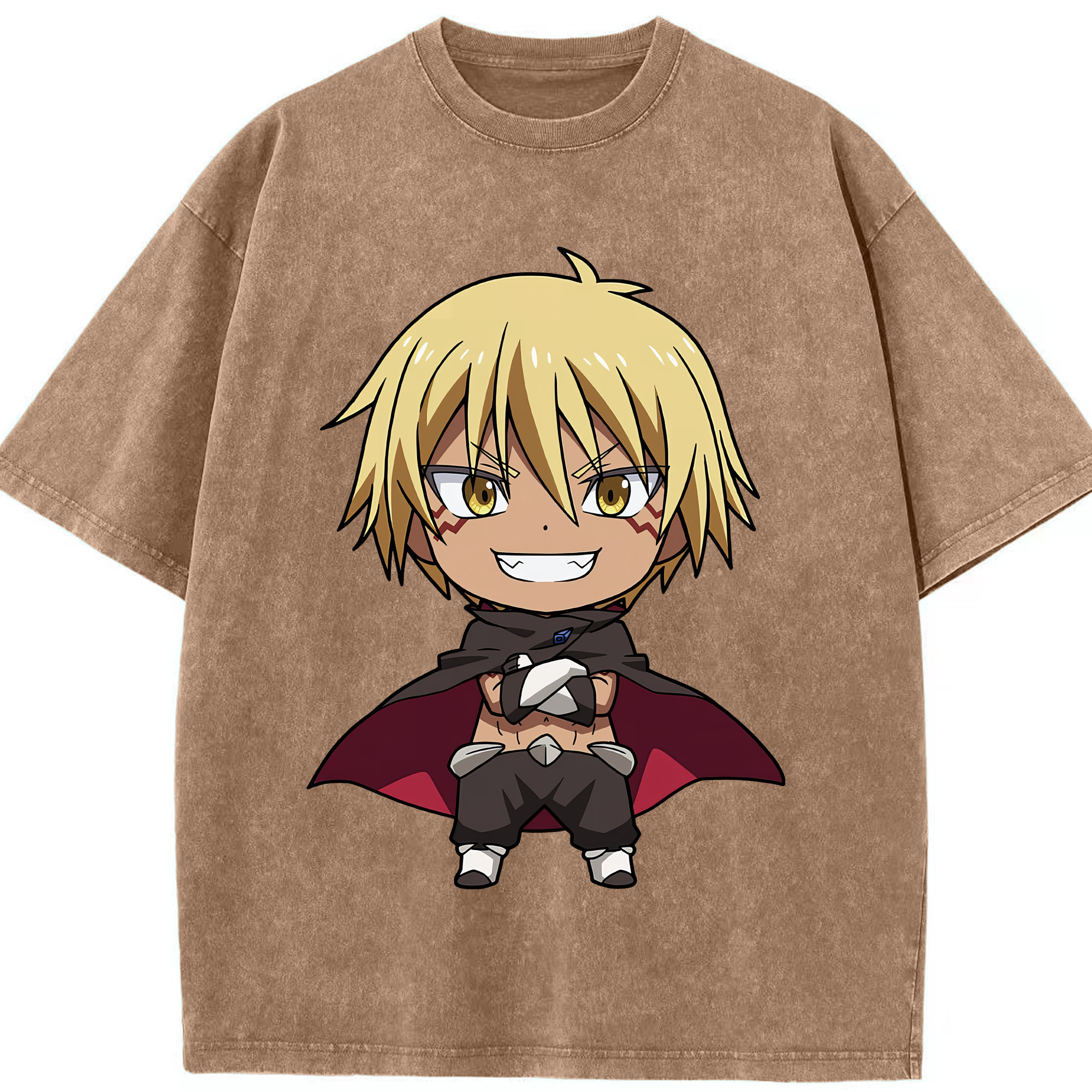 （画像用） 転スラ Regarding Reincarnated to Slime 綿100% ヴィンテージ風 半袖Tシャツ（フロントプリント）