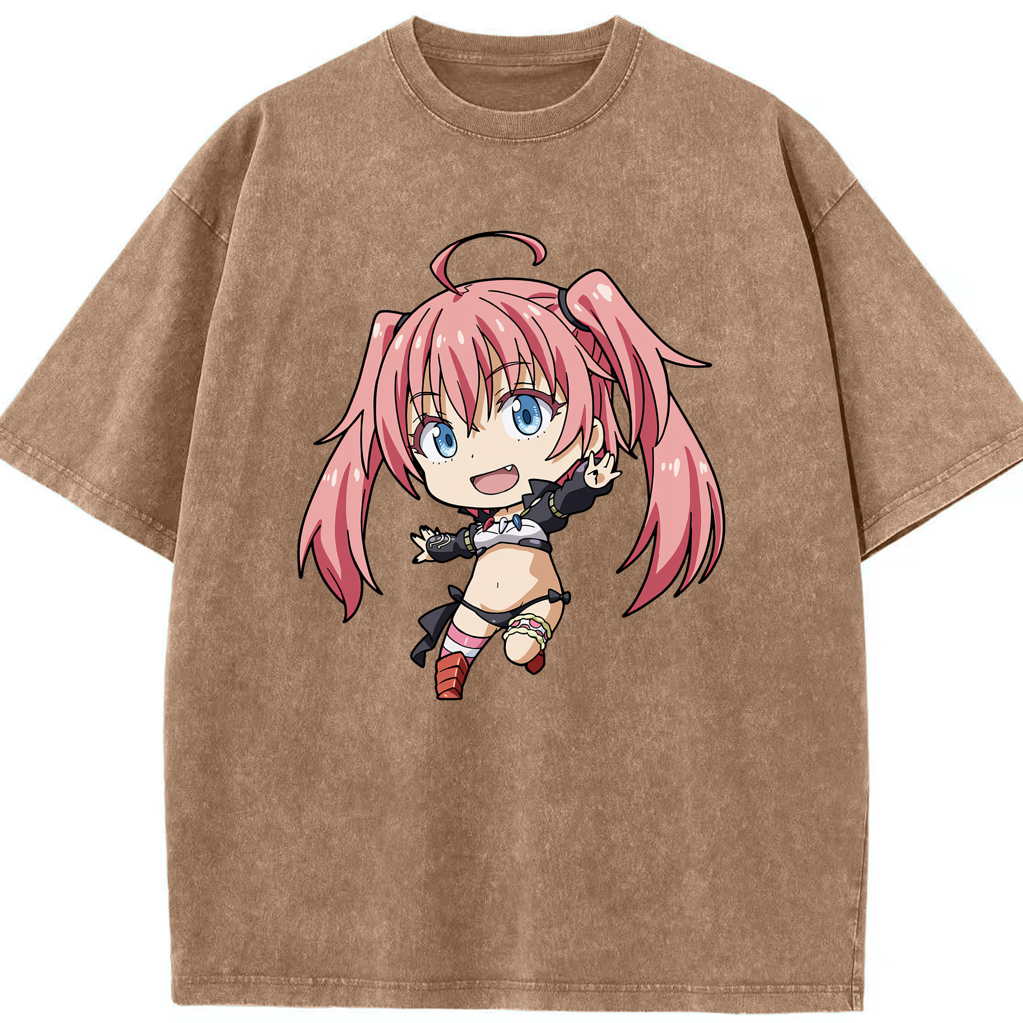 （画像用） 転スラ Regarding Reincarnated to Slime 綿100% ヴィンテージ風 半袖Tシャツ（フロントプリント）