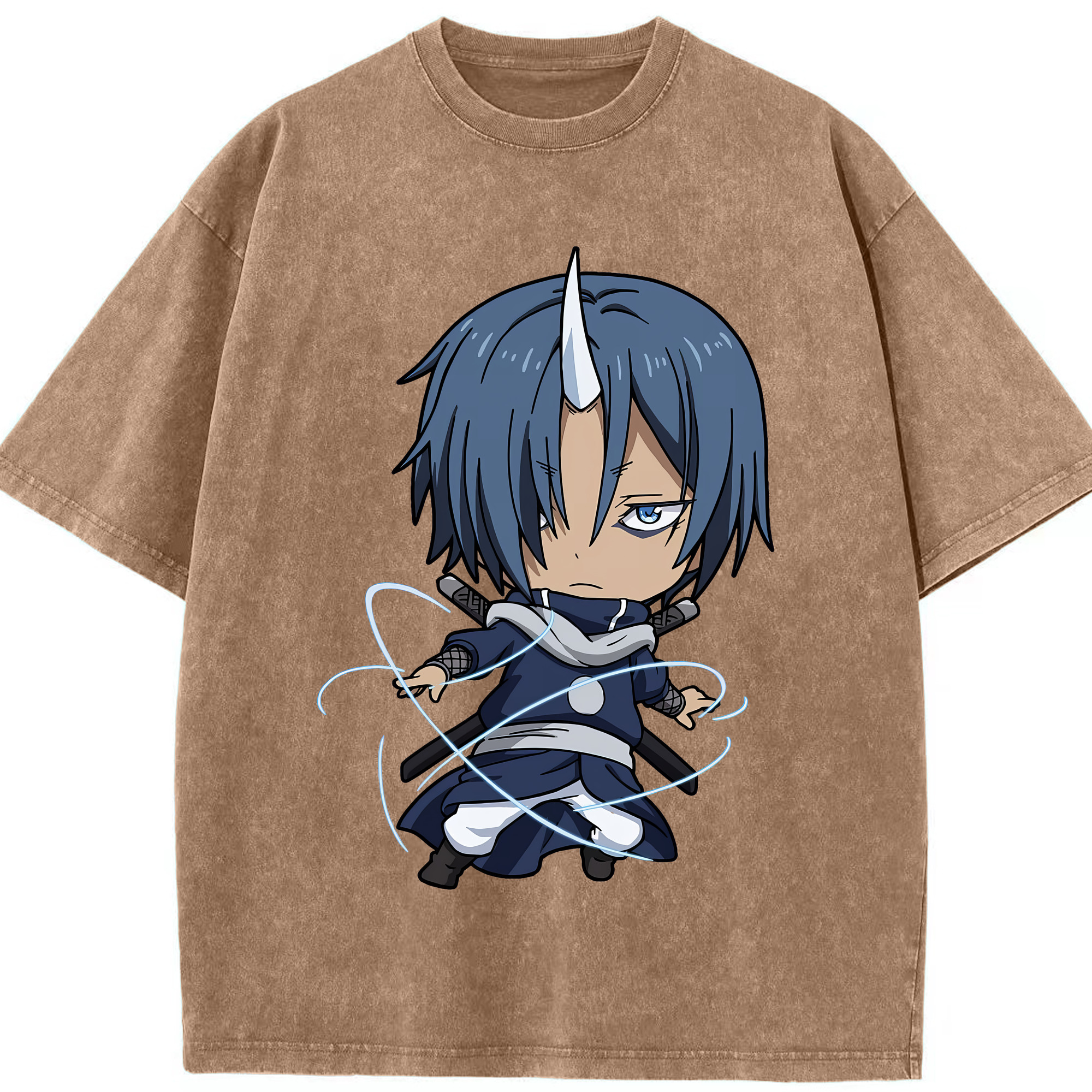 （画像用） 転スラ Regarding Reincarnated to Slime 綿100% ヴィンテージ風 半袖Tシャツ（フロントプリント）