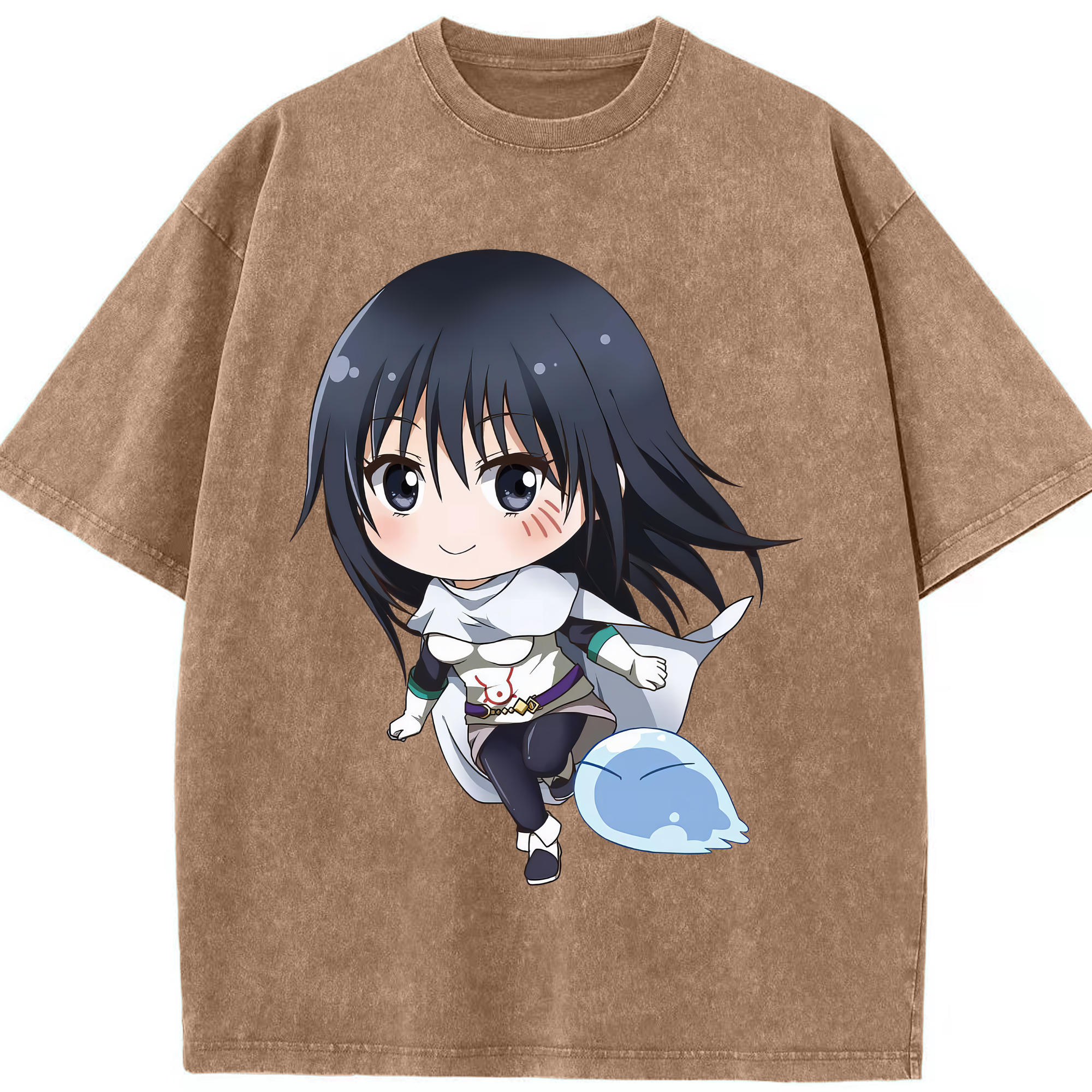 （画像用） 転スラ Regarding Reincarnated to Slime 綿100% ヴィンテージ風 半袖Tシャツ（フロントプリント）