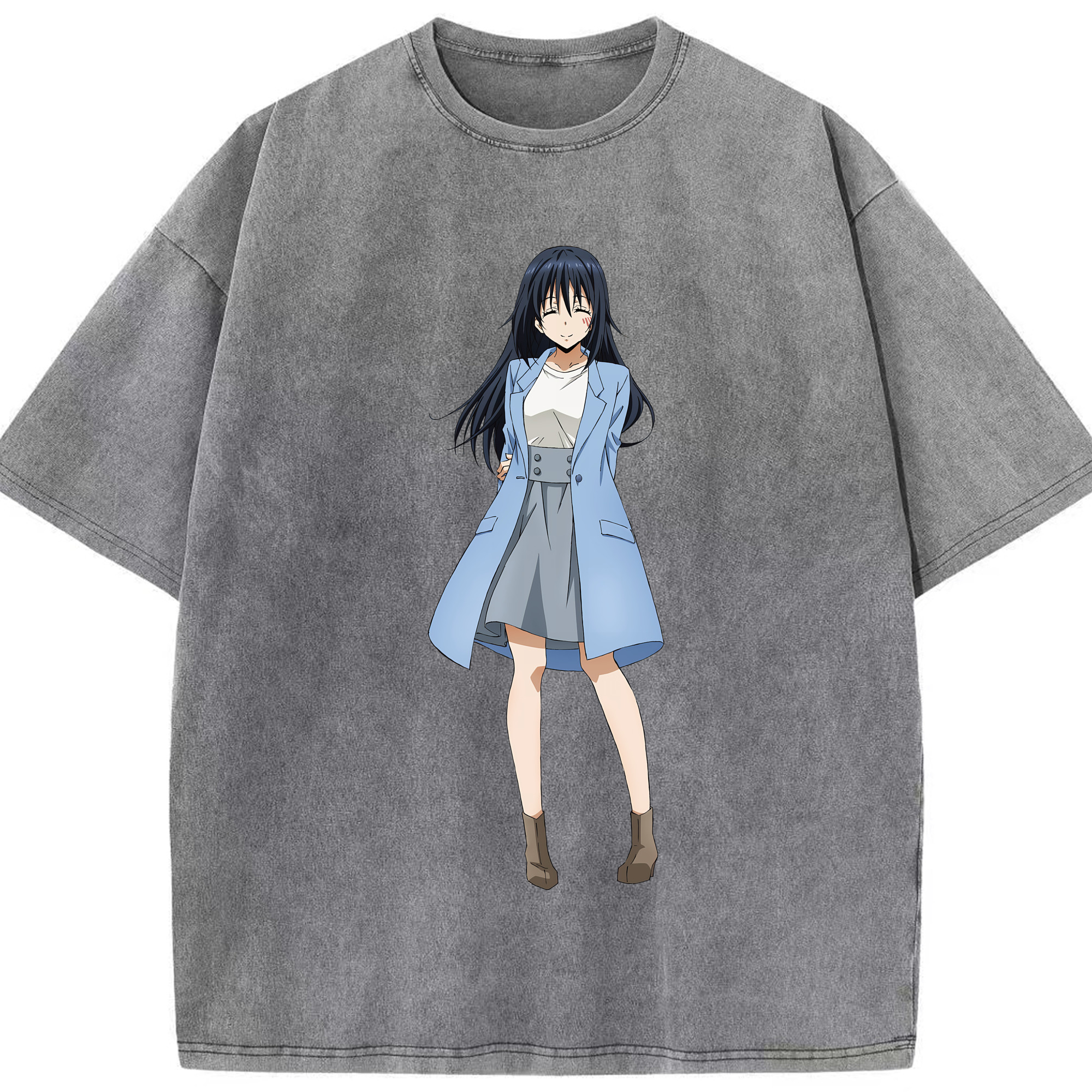 （画像用） 転スラ Regarding Reincarnated to Slime 綿100% ヴィンテージ風 半袖Tシャツ（フロントプリント）
