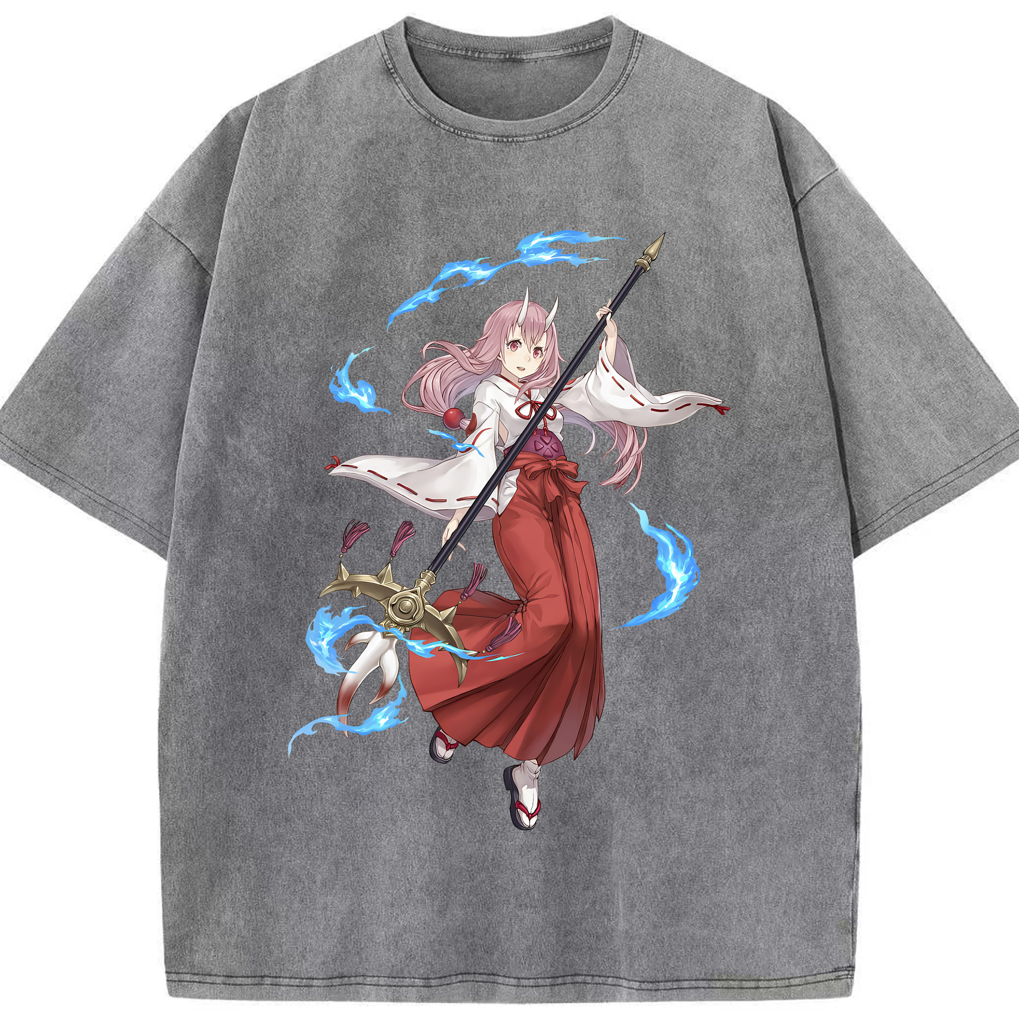 （画像用） 転スラ Regarding Reincarnated to Slime 綿100% ヴィンテージ風 半袖Tシャツ（フロントプリント）