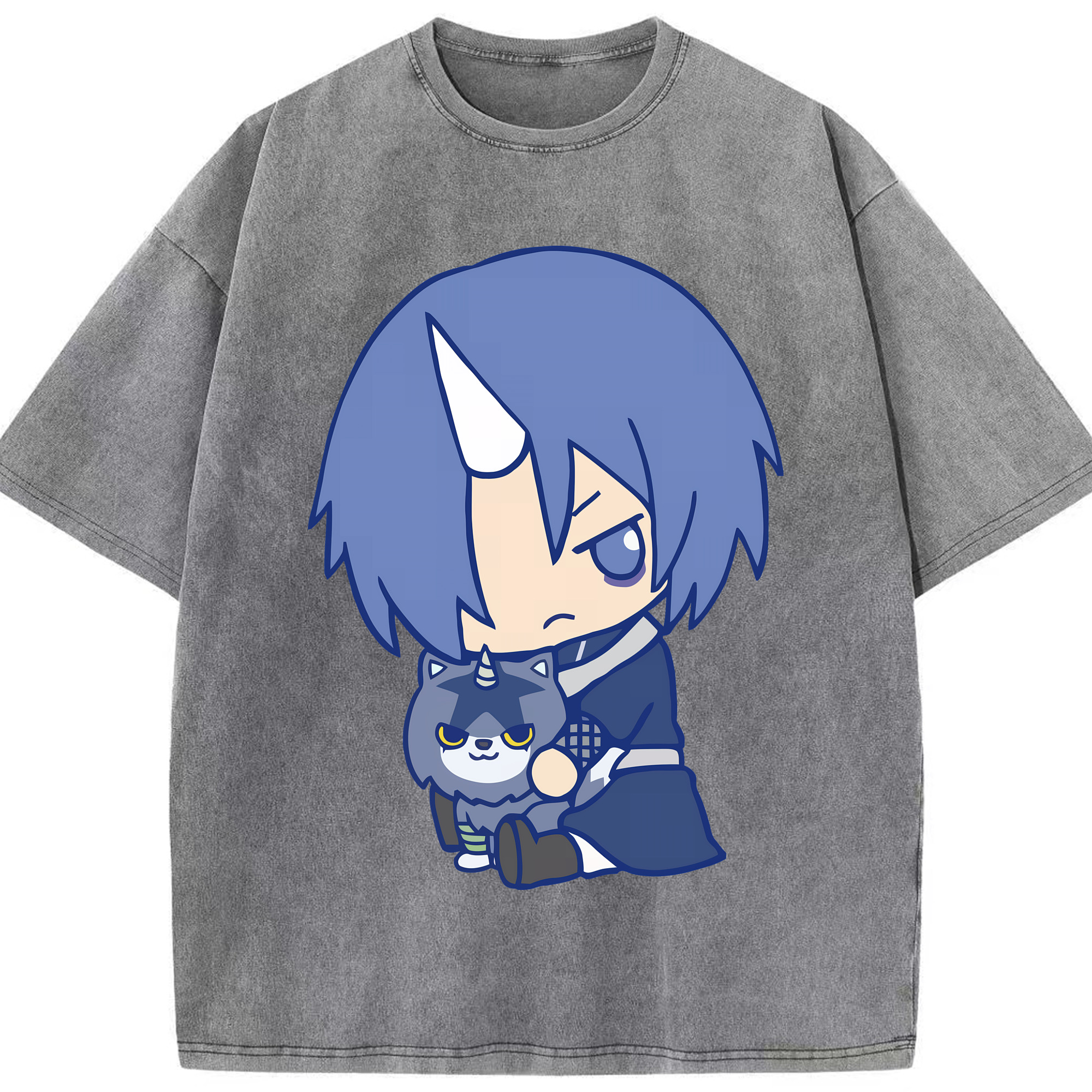 （画像用） 転スラ Regarding Reincarnated to Slime 綿100% ヴィンテージ風 半袖Tシャツ（フロントプリント）