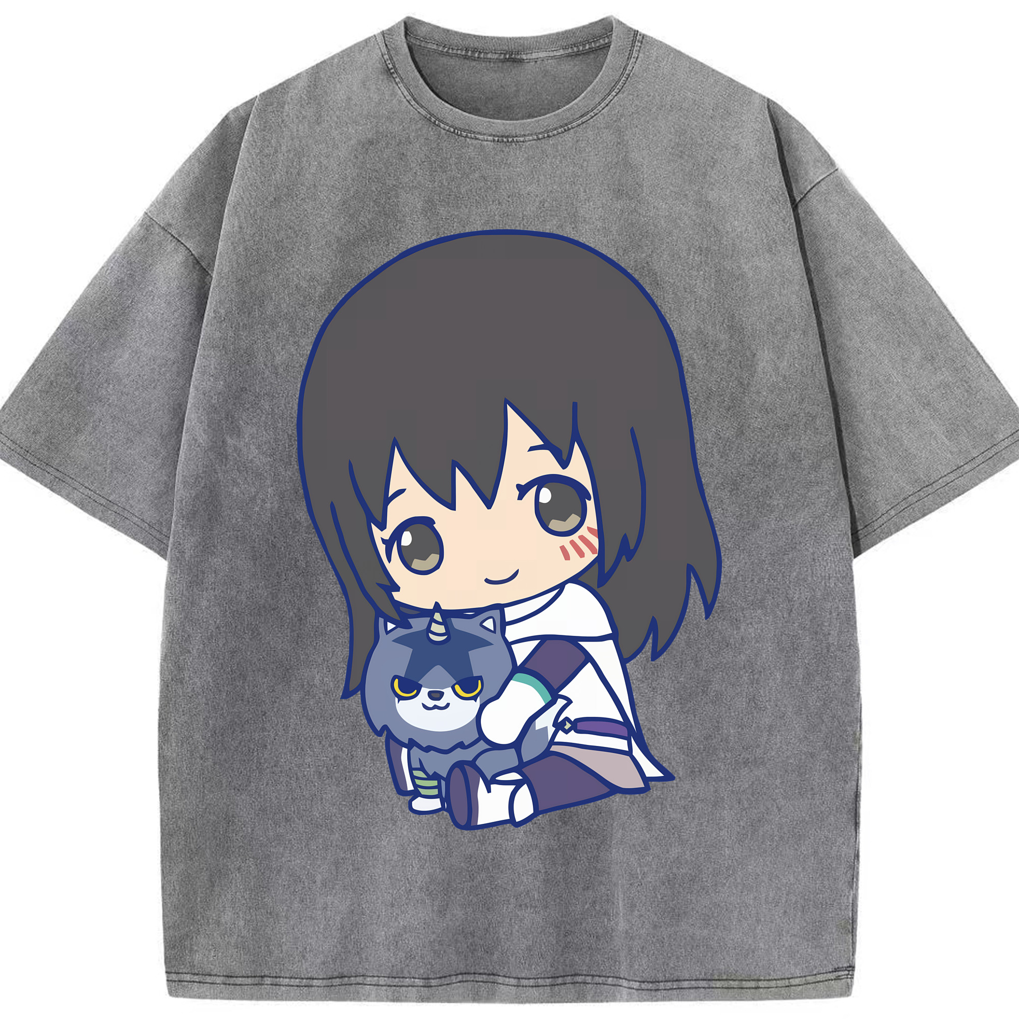 （画像用） 転スラ Regarding Reincarnated to Slime 綿100% ヴィンテージ風 半袖Tシャツ（フロントプリント）