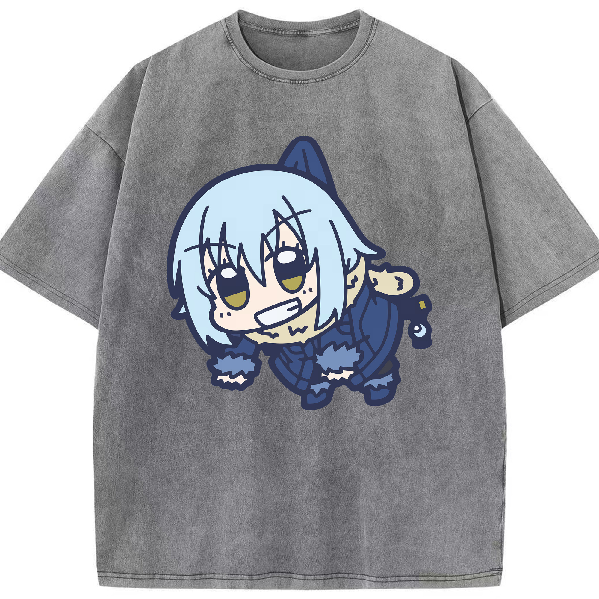 （画像用） 転スラ Regarding Reincarnated to Slime 綿100% ヴィンテージ風 半袖Tシャツ（フロントプリント）