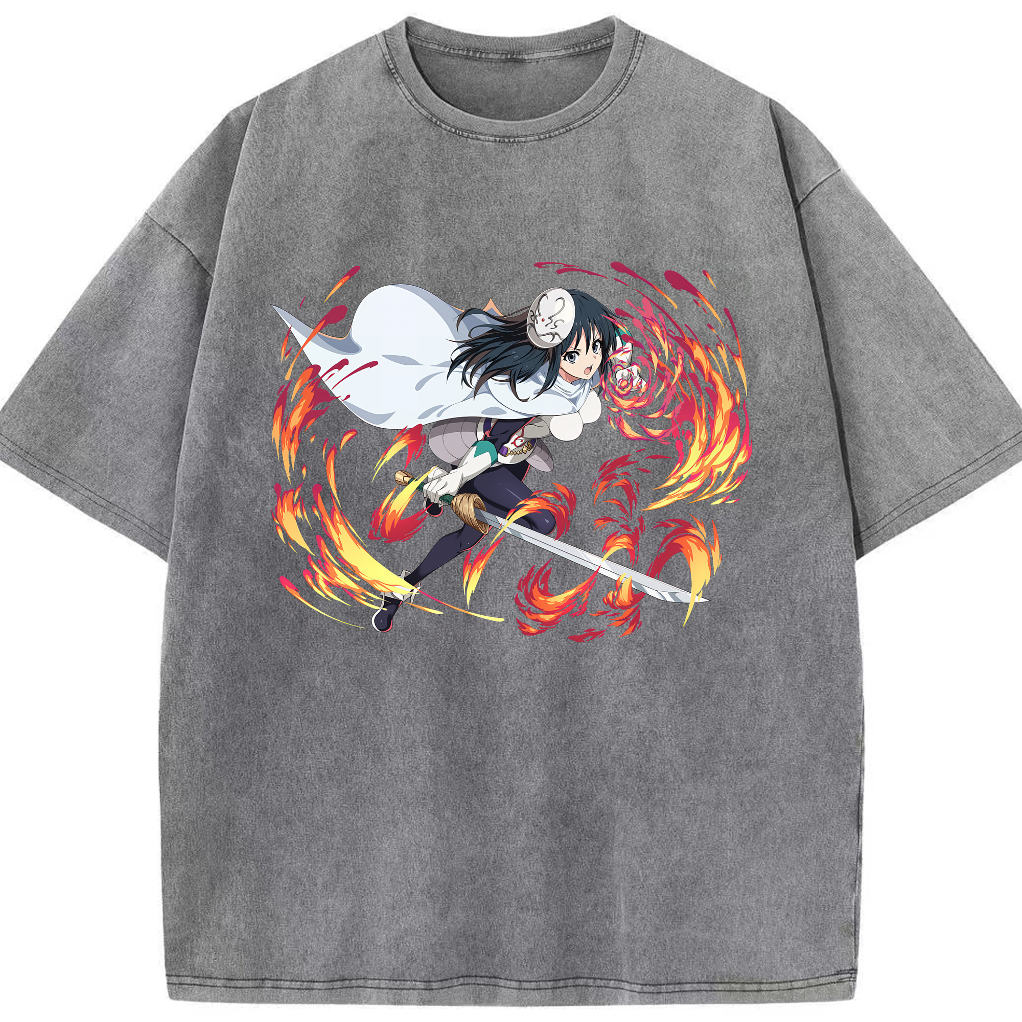 （画像用） 転スラ Regarding Reincarnated to Slime 綿100% ヴィンテージ風 半袖Tシャツ（フロントプリント）