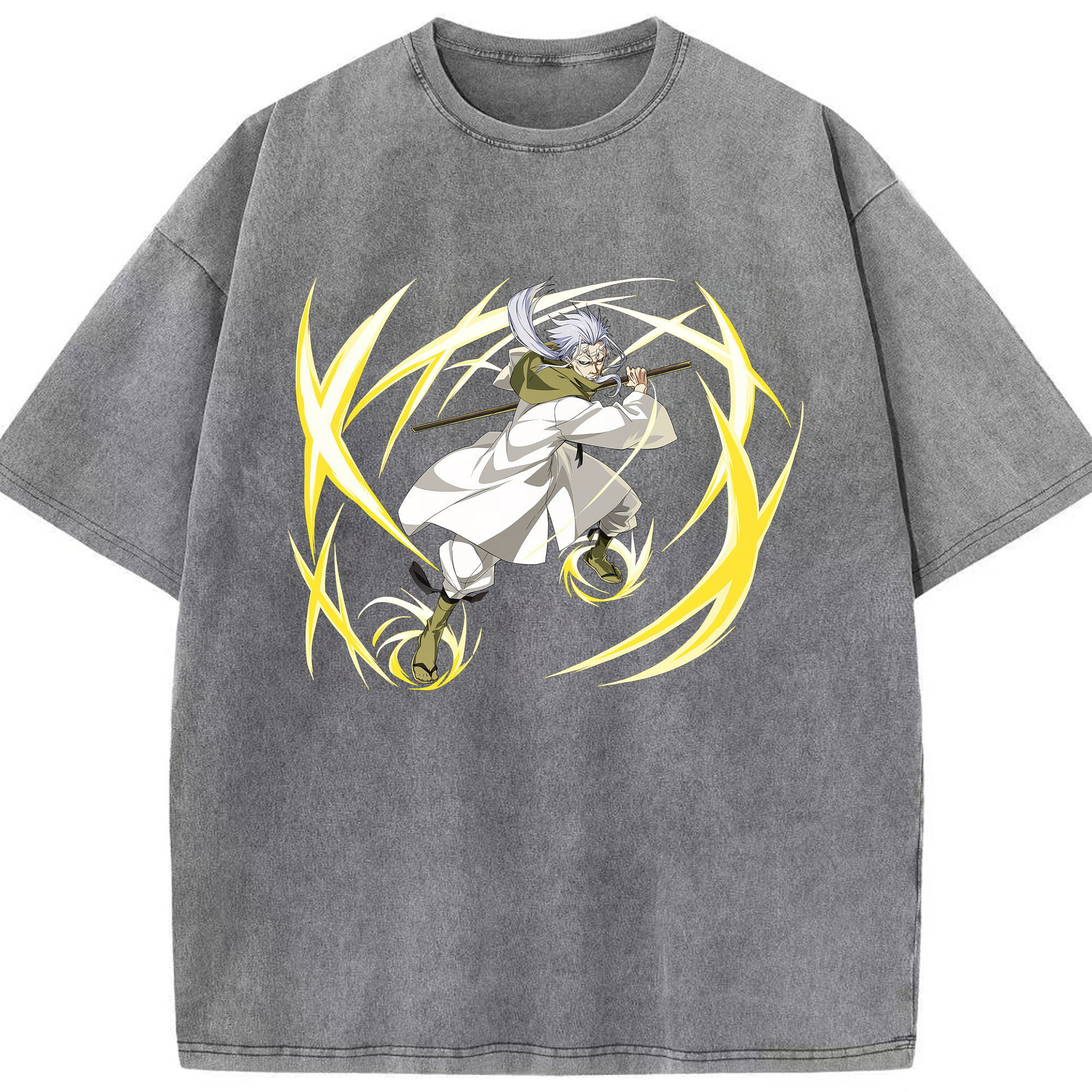 （画像用） 転スラ Regarding Reincarnated to Slime 綿100% ヴィンテージ風 半袖Tシャツ（フロントプリント）