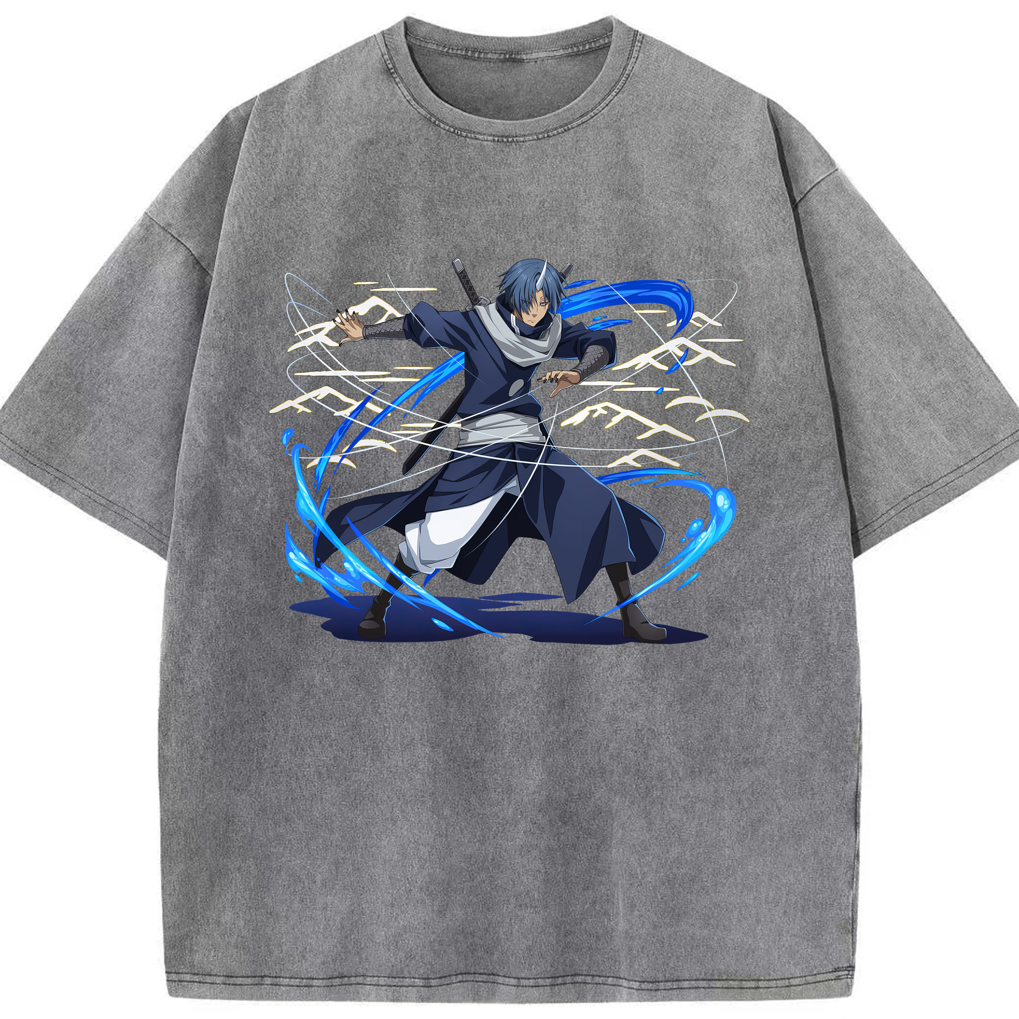 （画像用） 転スラ Regarding Reincarnated to Slime 綿100% ヴィンテージ風 半袖Tシャツ（フロントプリント）
